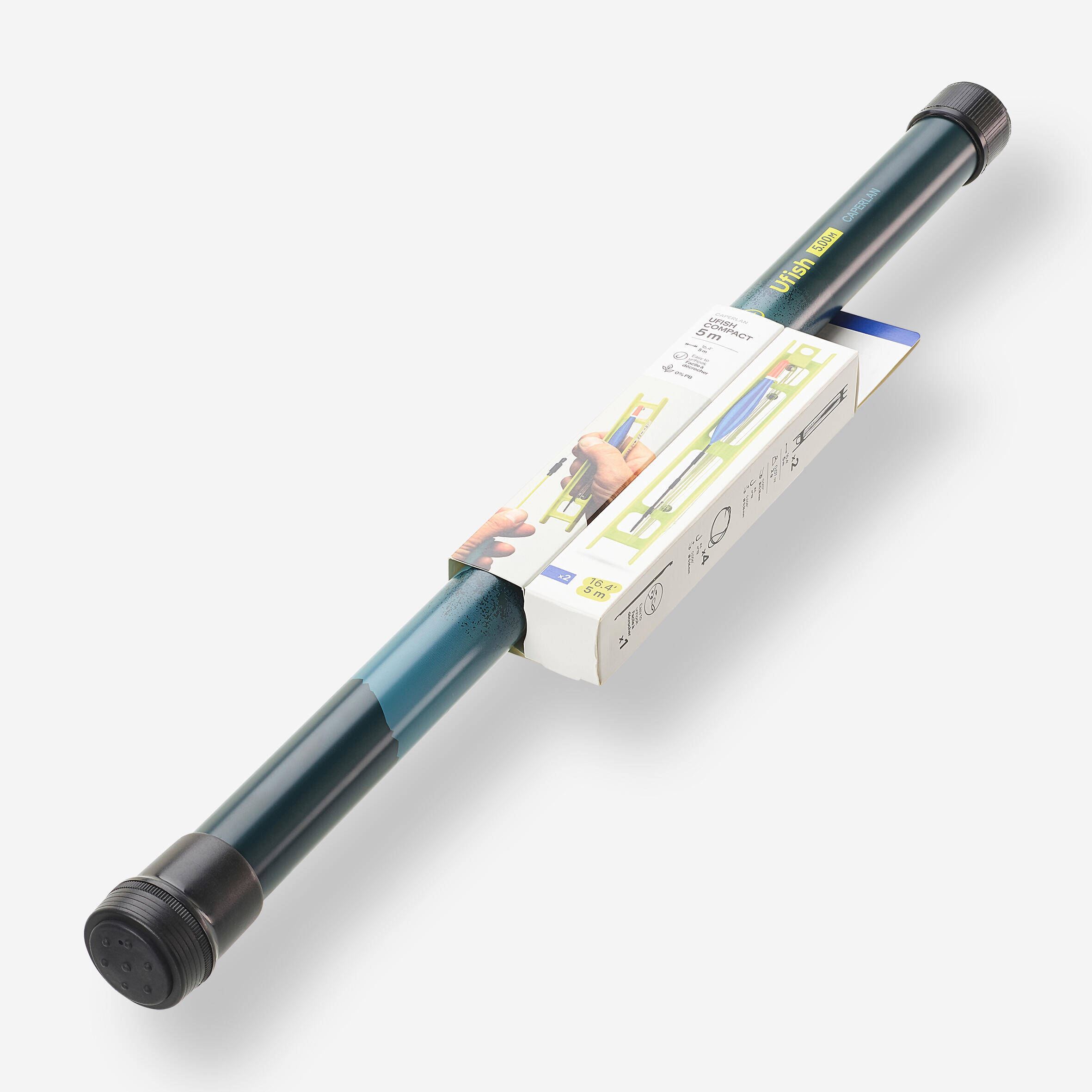 Ufish compact 5-m telescopic pole fishing rod kit for beginners -  1