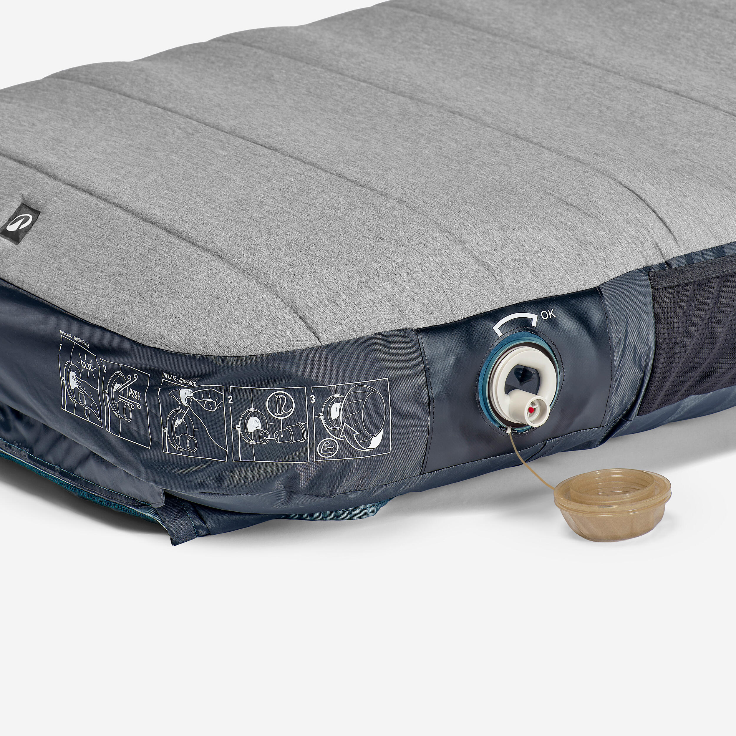 Matelas gonflable de camping 1 personne, 200x70cm, Air Seconds Ultim Comfort 3/8