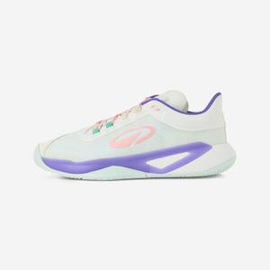 Zapatillas de tenis multipista resistentes mujer, Unrupt Pro blanco
