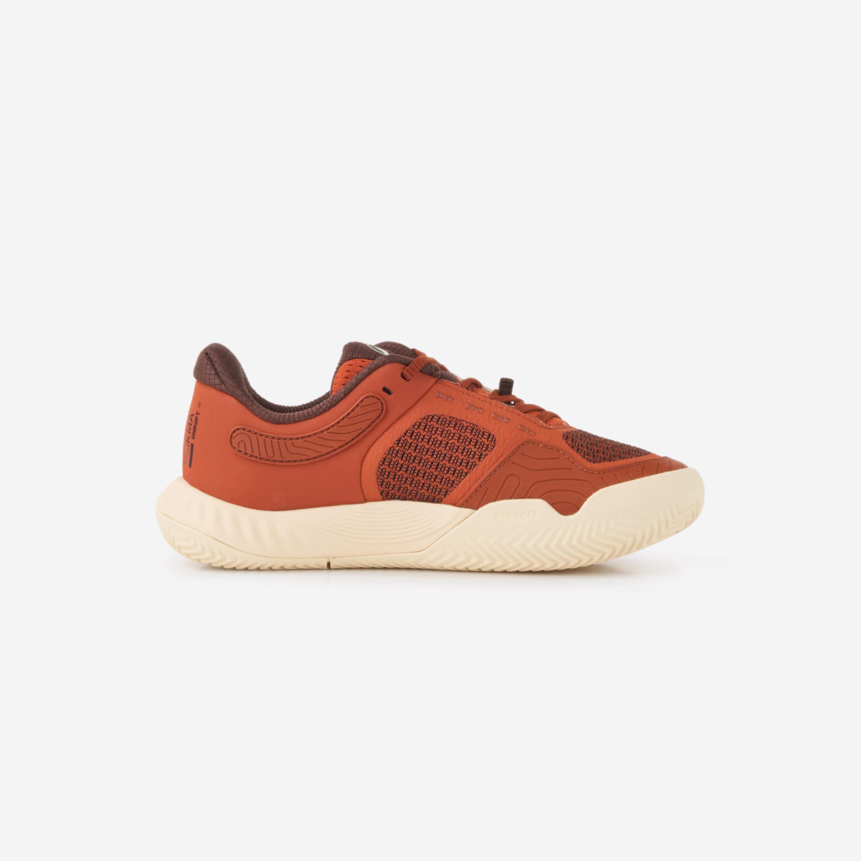 Chaussures de tennis terre battue enfant, Unrupt JR marron 5/5