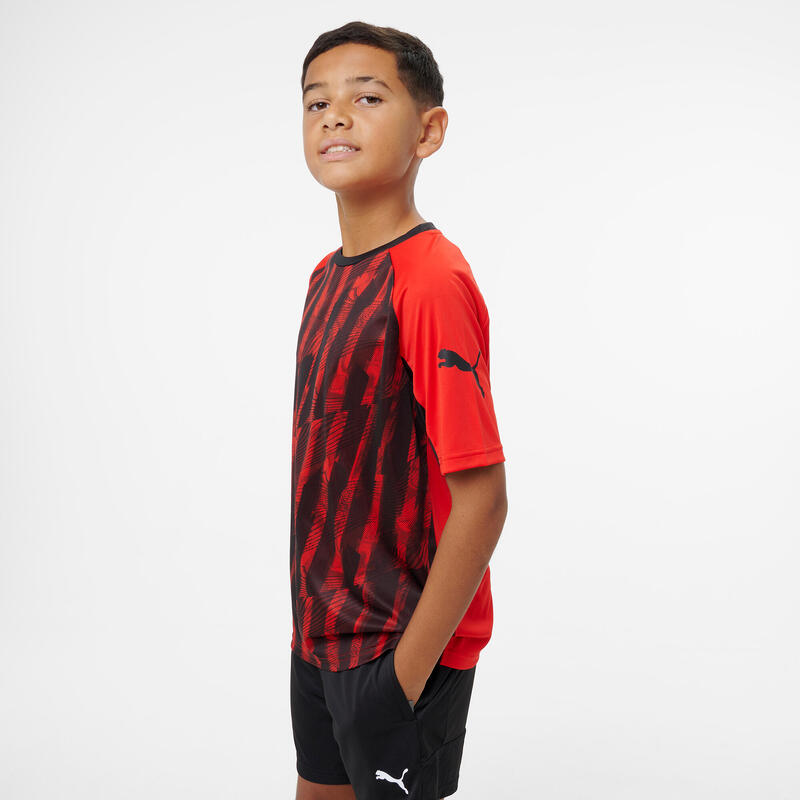 Tricou de fotbal Puma IndividualLIGA 26 Negru-Roșu Copii