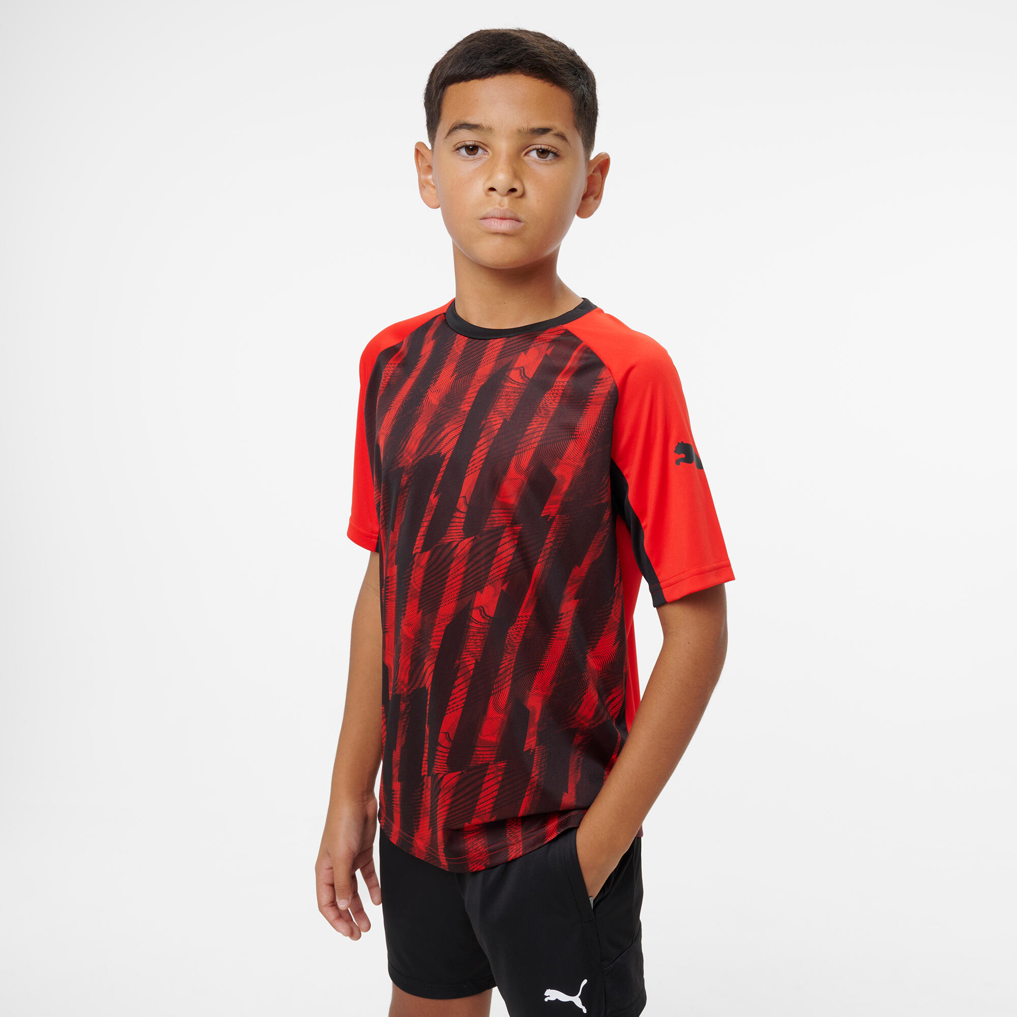 Maillot de football Puma IndividualLIGA 26 Enfant Noir/Rouge 3/9