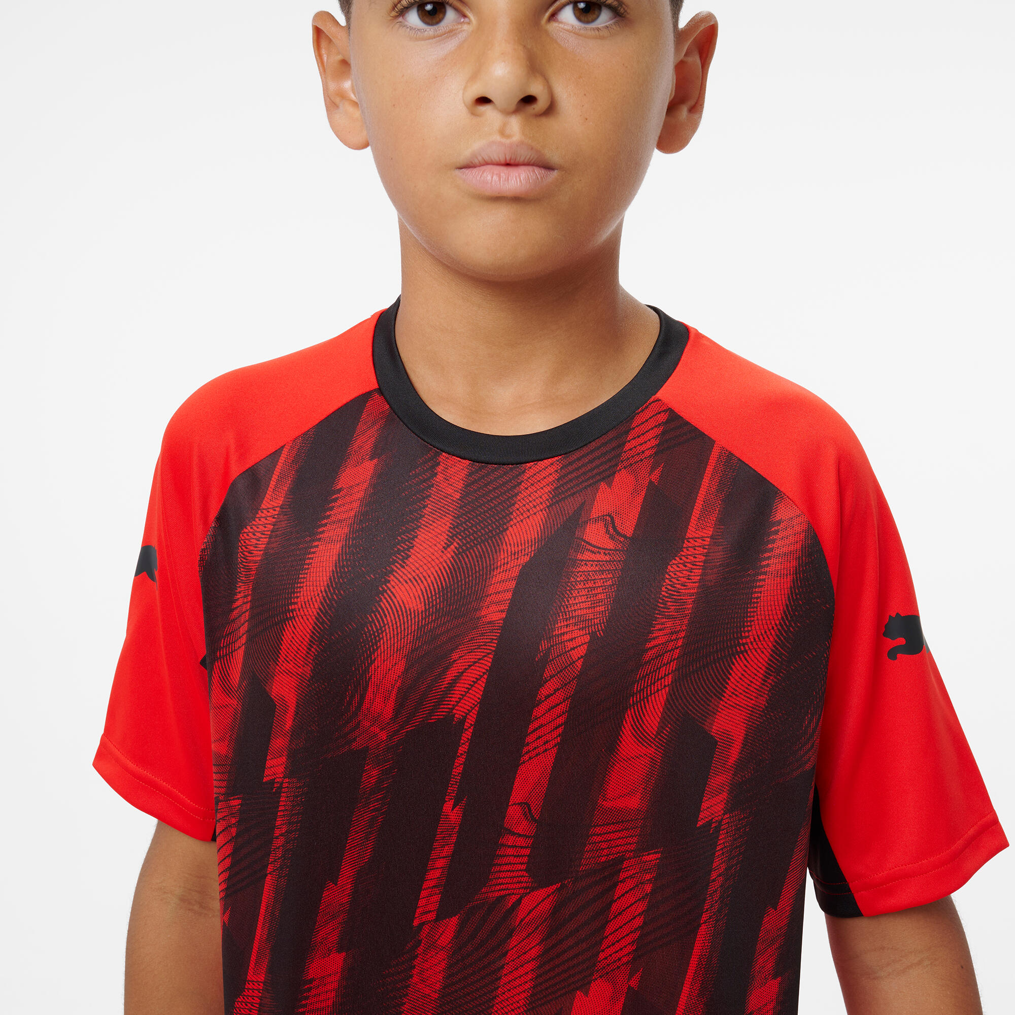 Maillot de football Puma IndividualLIGA 26 Enfant Noir/Rouge 4/9