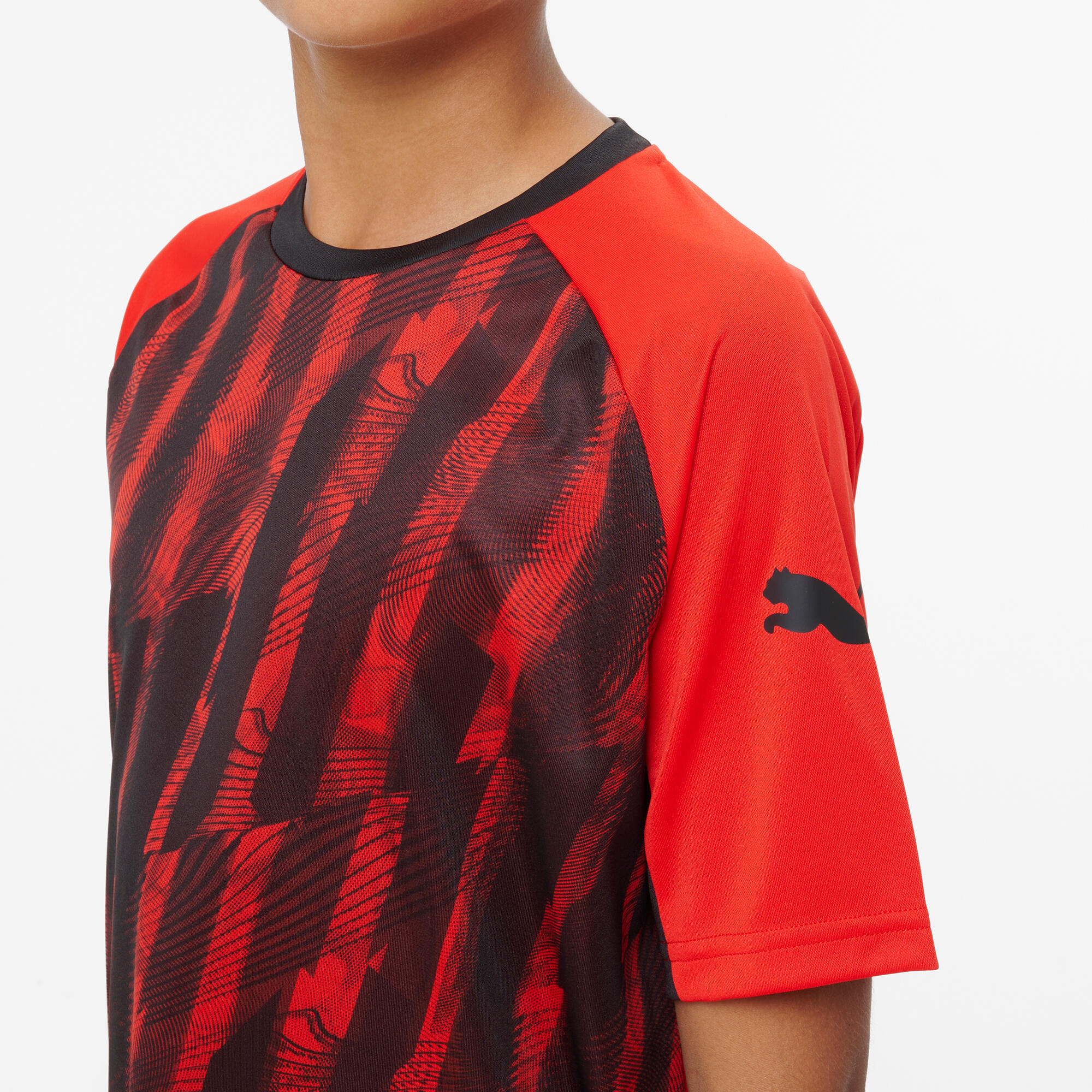 Maillot de football Puma IndividualLIGA 26 Enfant Noir/Rouge 2/9
