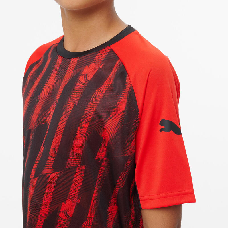 Tricou de fotbal Puma IndividualLIGA 26 Negru-Roșu Copii