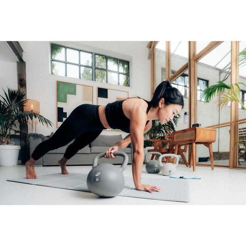 Ganteră Home Kettlebell 10 KG, gri