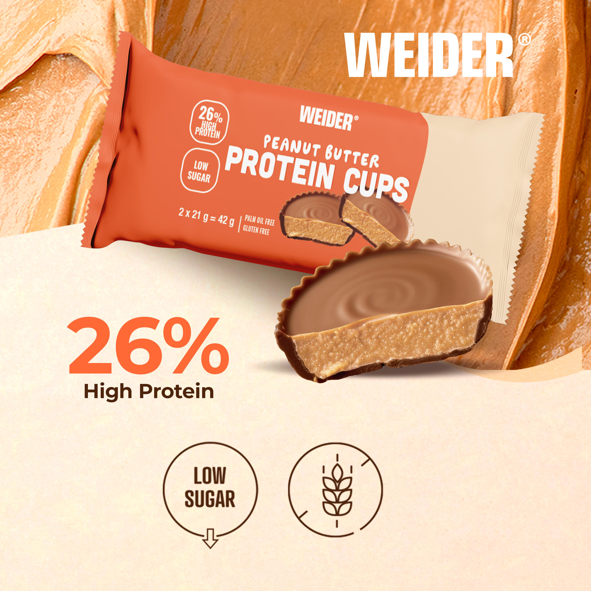 Ciasteczka z masłem orzechowym i mleczną czekoladą 2x21g 2/4