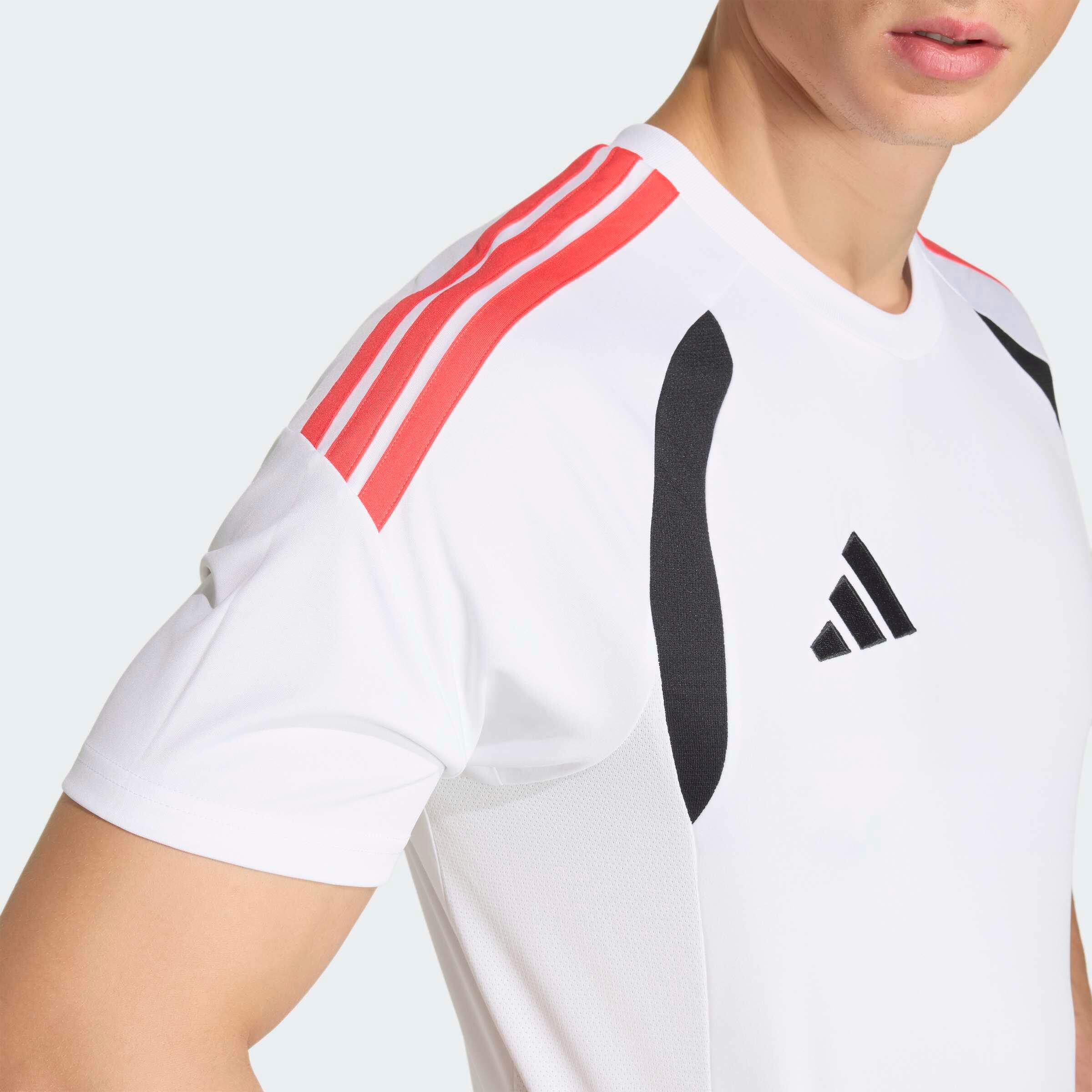 Fussball Trainingstrikot Tiro 26 für Erwachsene weiss/rot 2/7