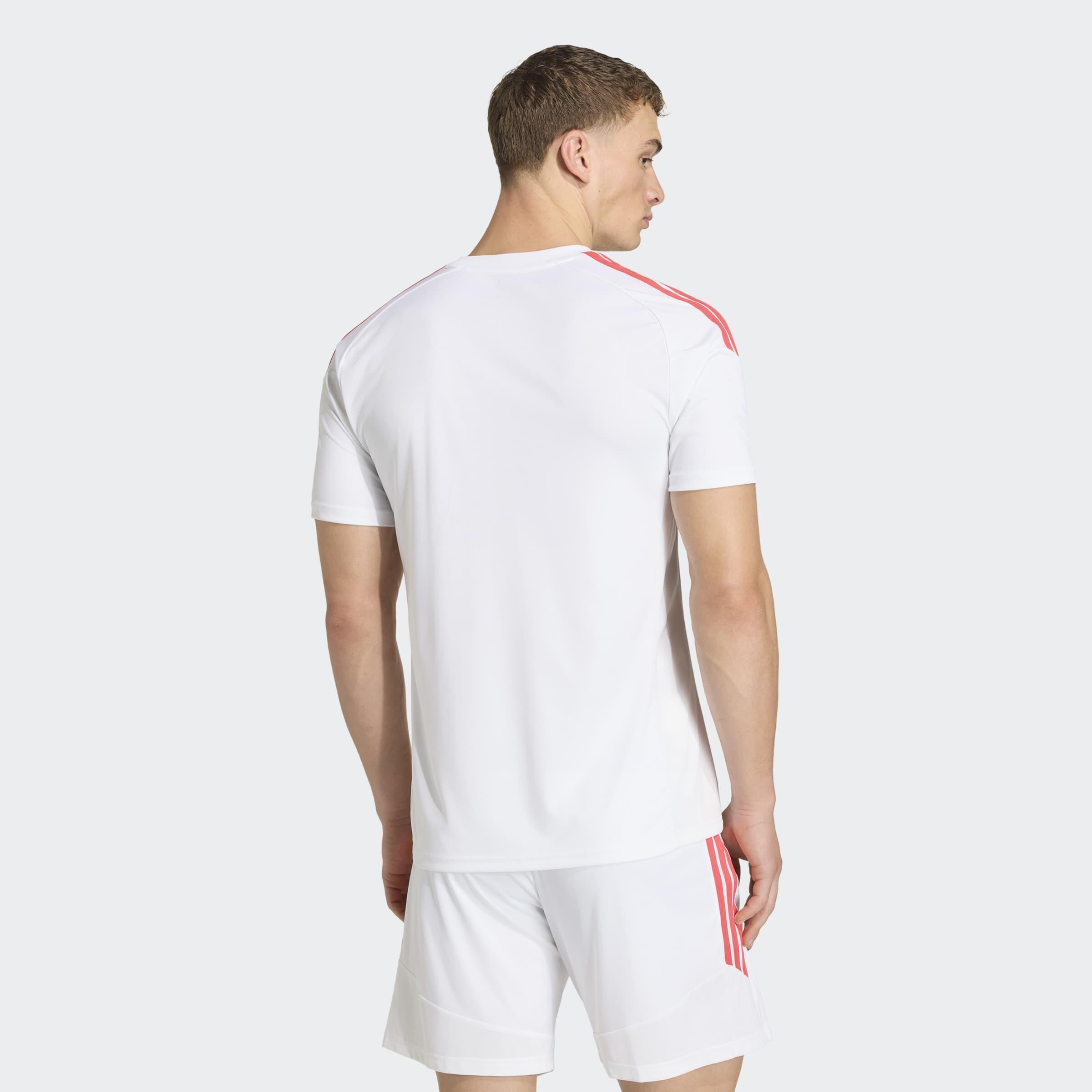 Fussball Trainingstrikot Tiro 26 für Erwachsene weiss/rot 4/7