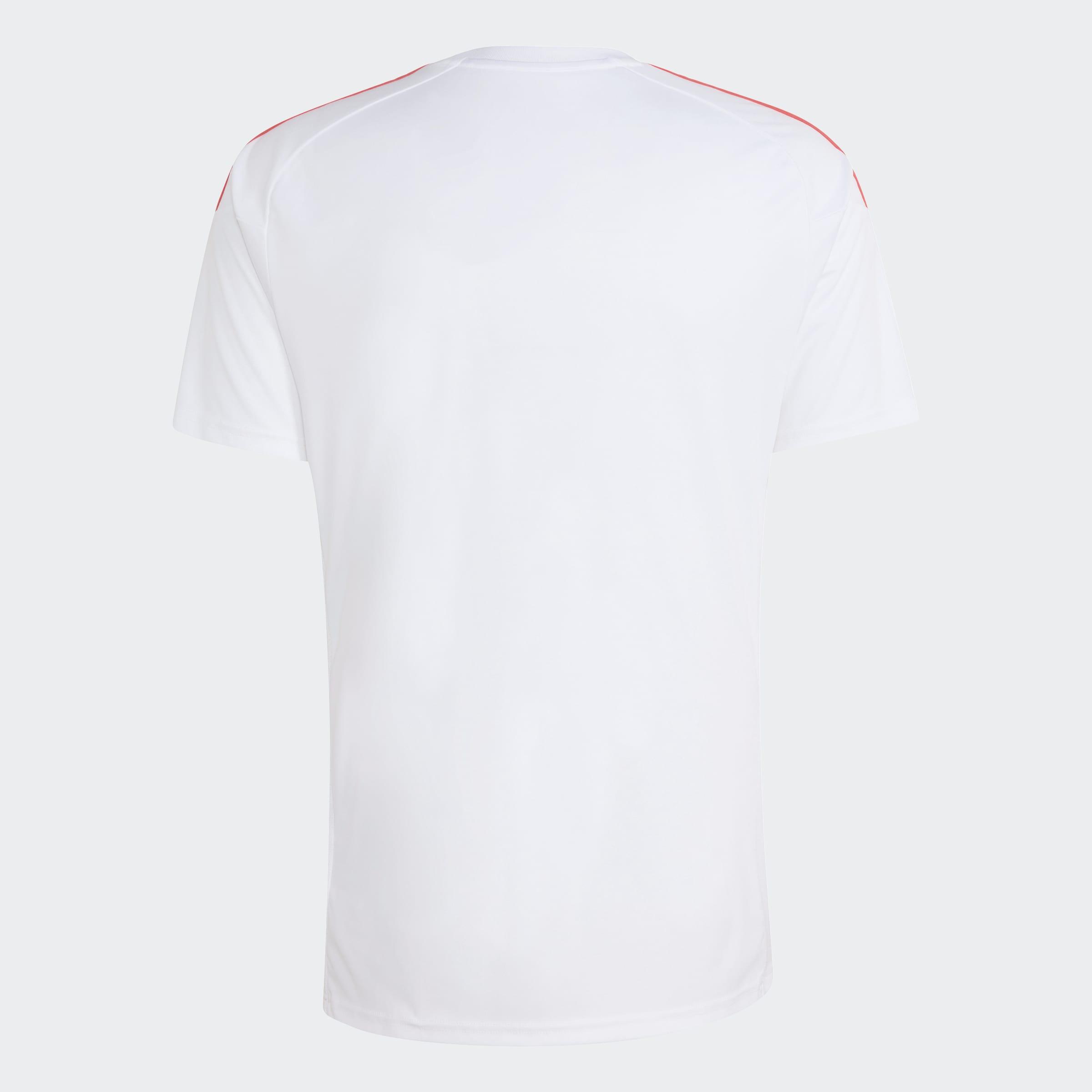 Fussball Trainingstrikot Tiro 26 für Erwachsene weiss/rot 6/7
