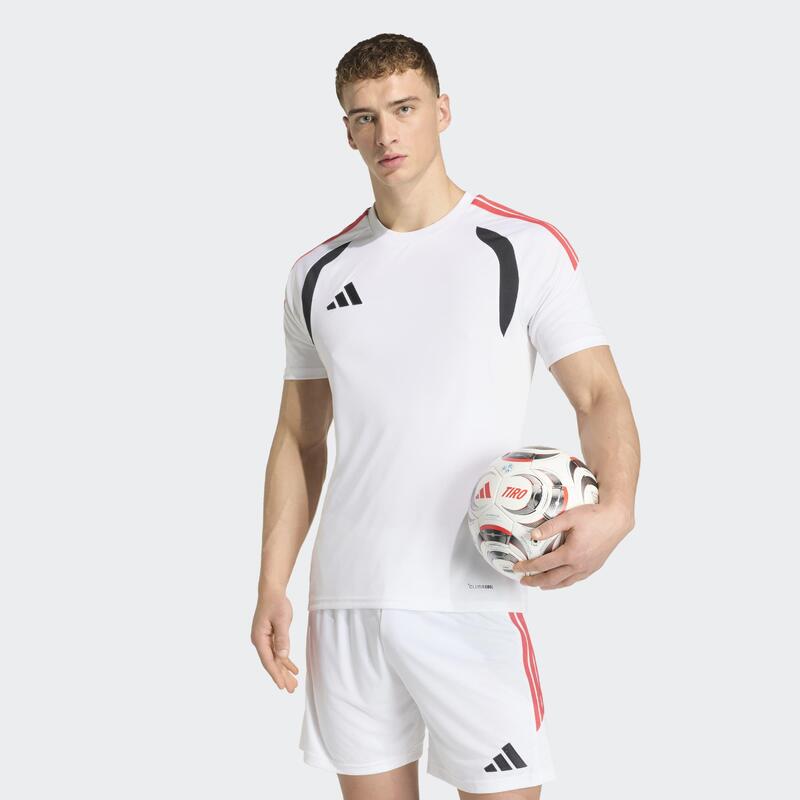 Tricou de antrenament Tiro 26 alb-roșu, adulți