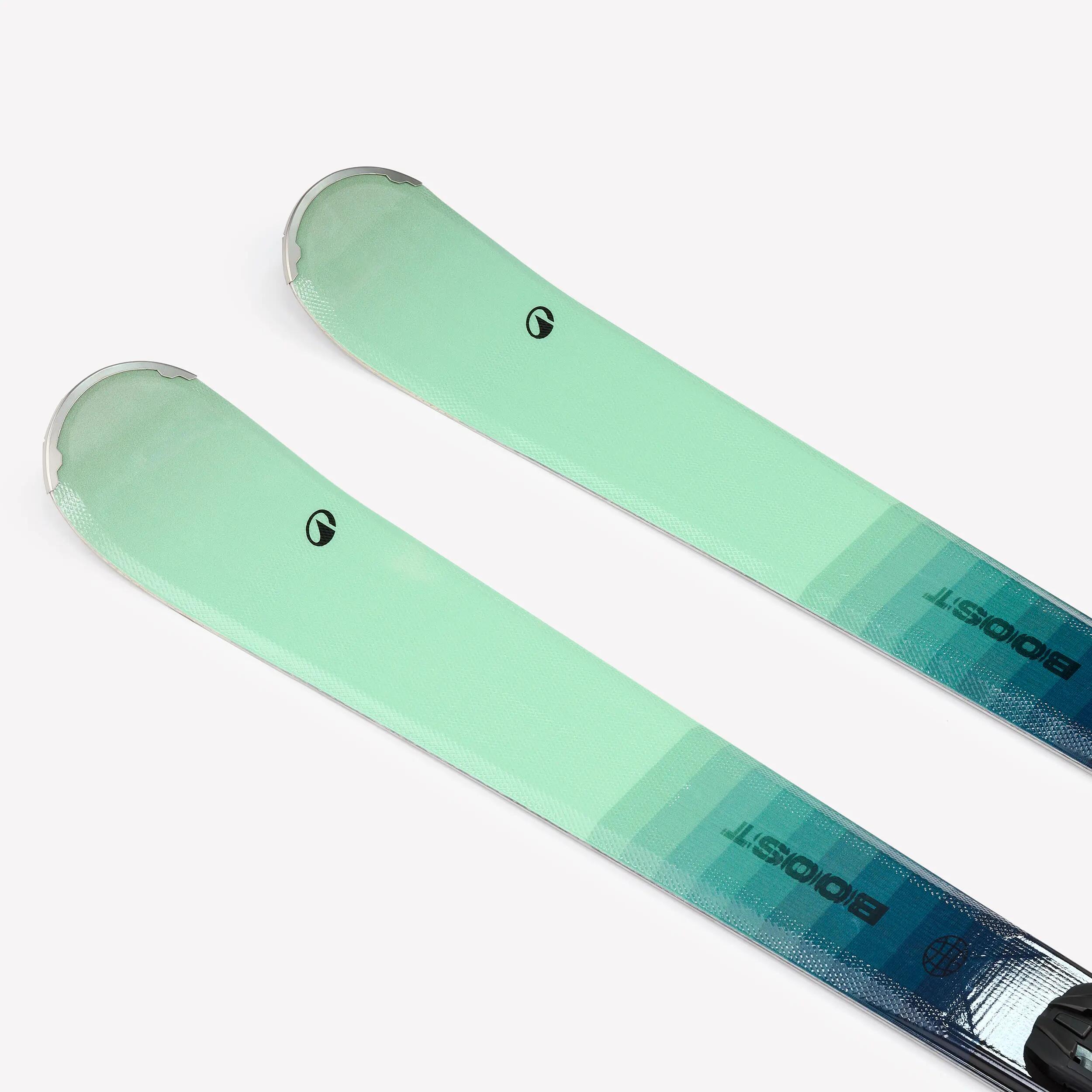 Esquís alpinos con fijaciones hombre, BOOST 500 verde 3/9