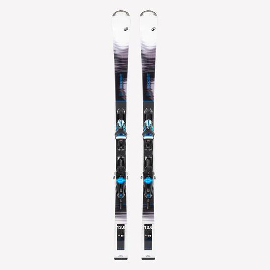 Ski alpin avec fixations homme et femme, Boost 900 R noir et blanc