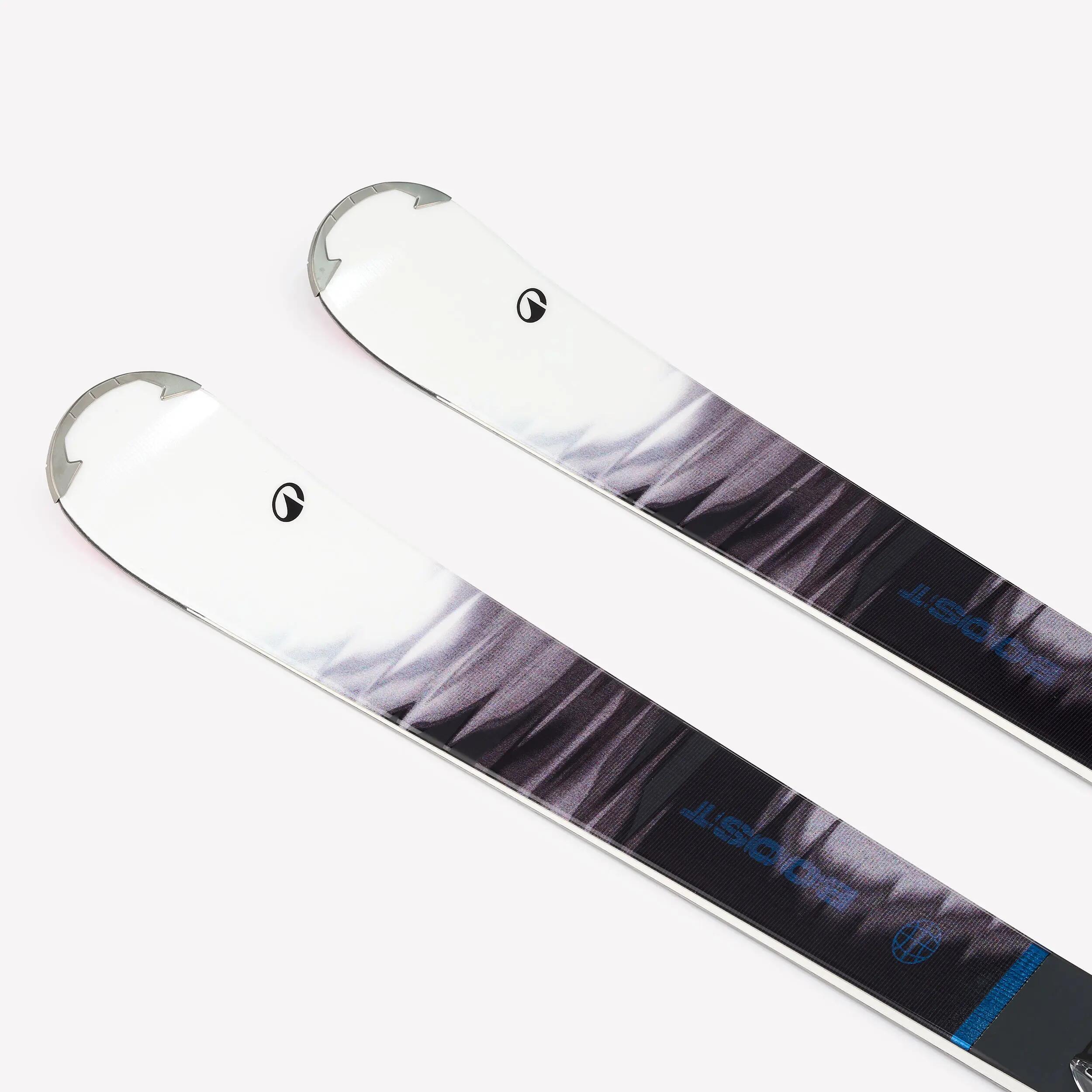 Skis de pista com fixações homem e mulher, Boost 900 R preto e branco 3/9