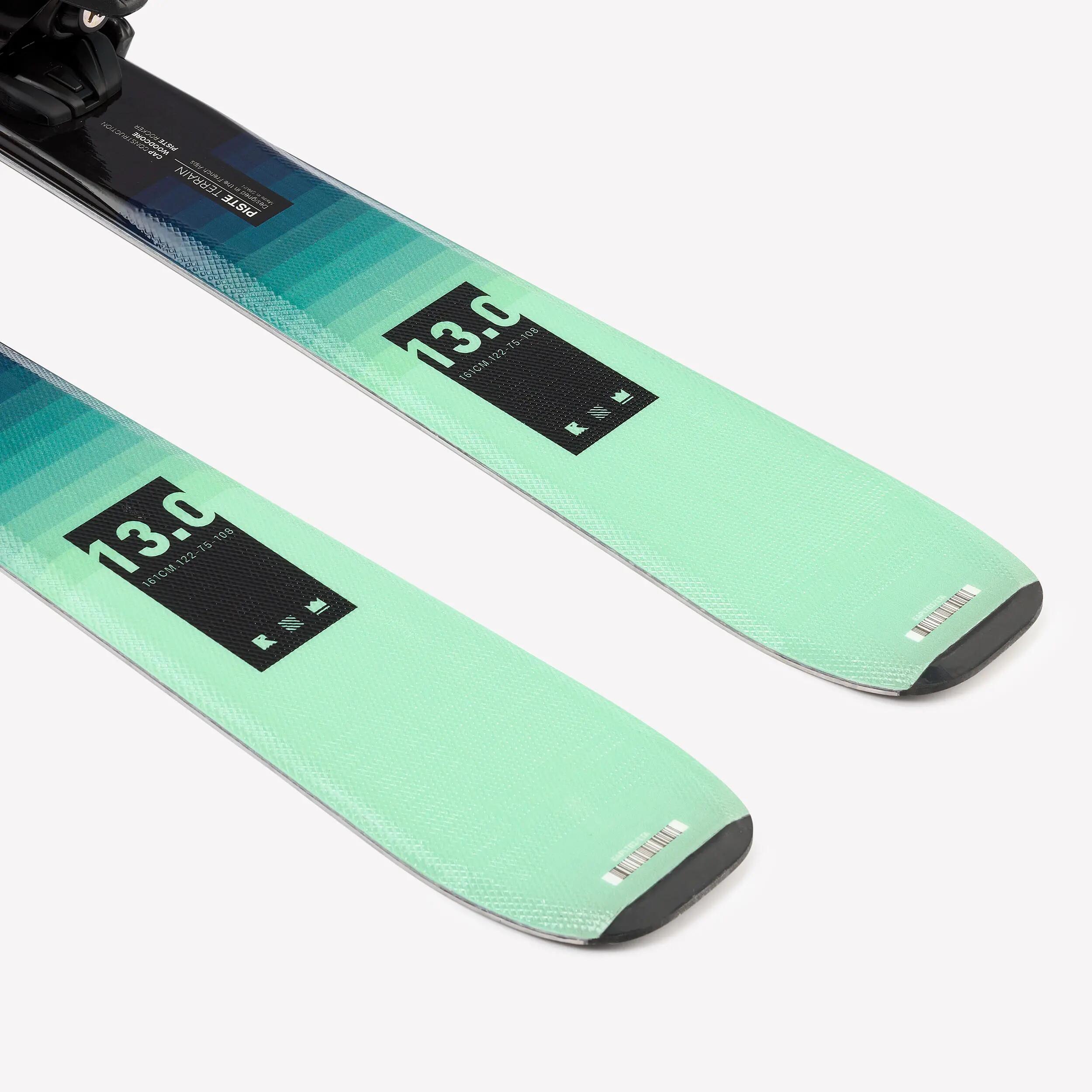 Esquís alpinos con fijaciones hombre, BOOST 500 verde 4/9