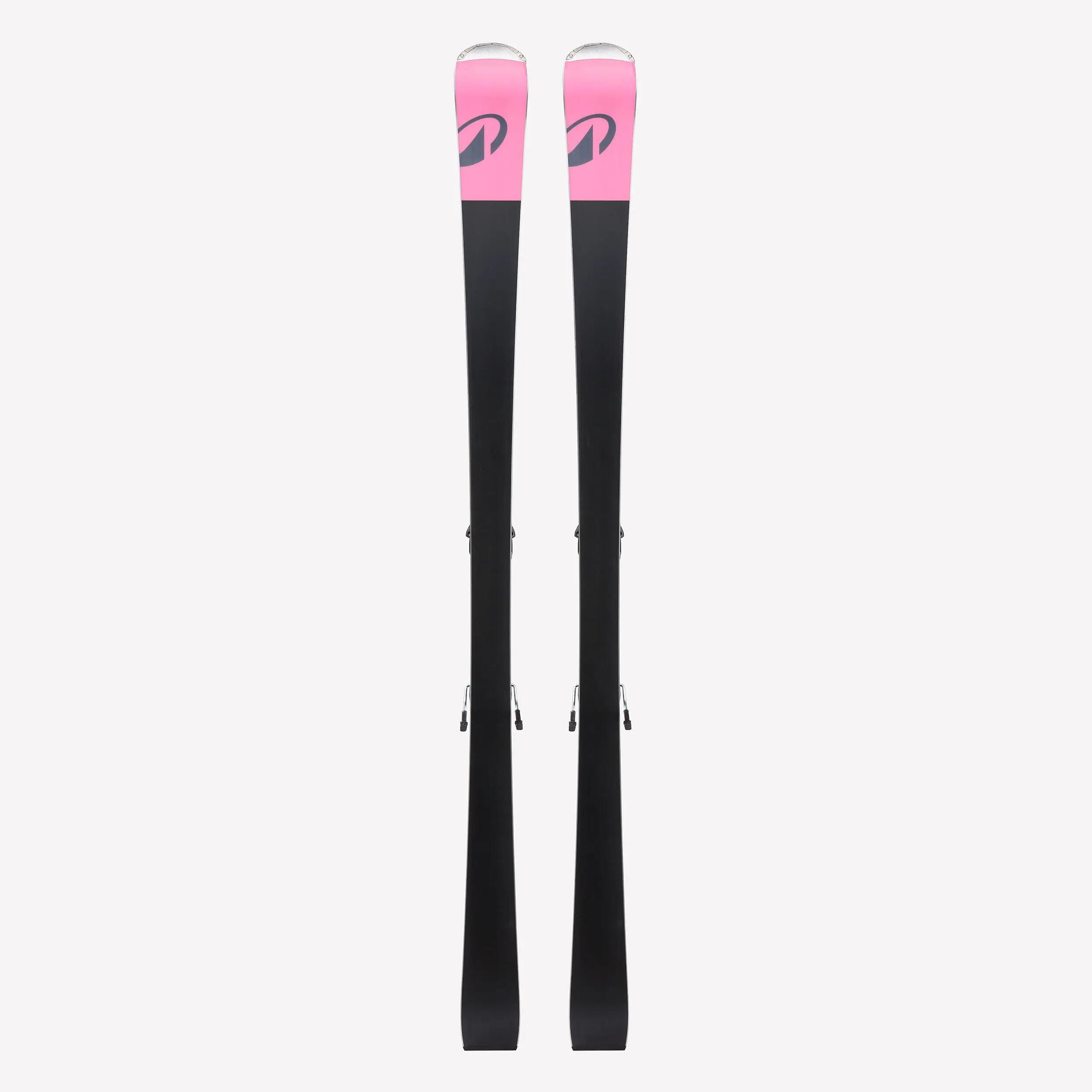 Skis de pista com fixações homem e mulher, Boost 900 R preto e branco 5/9