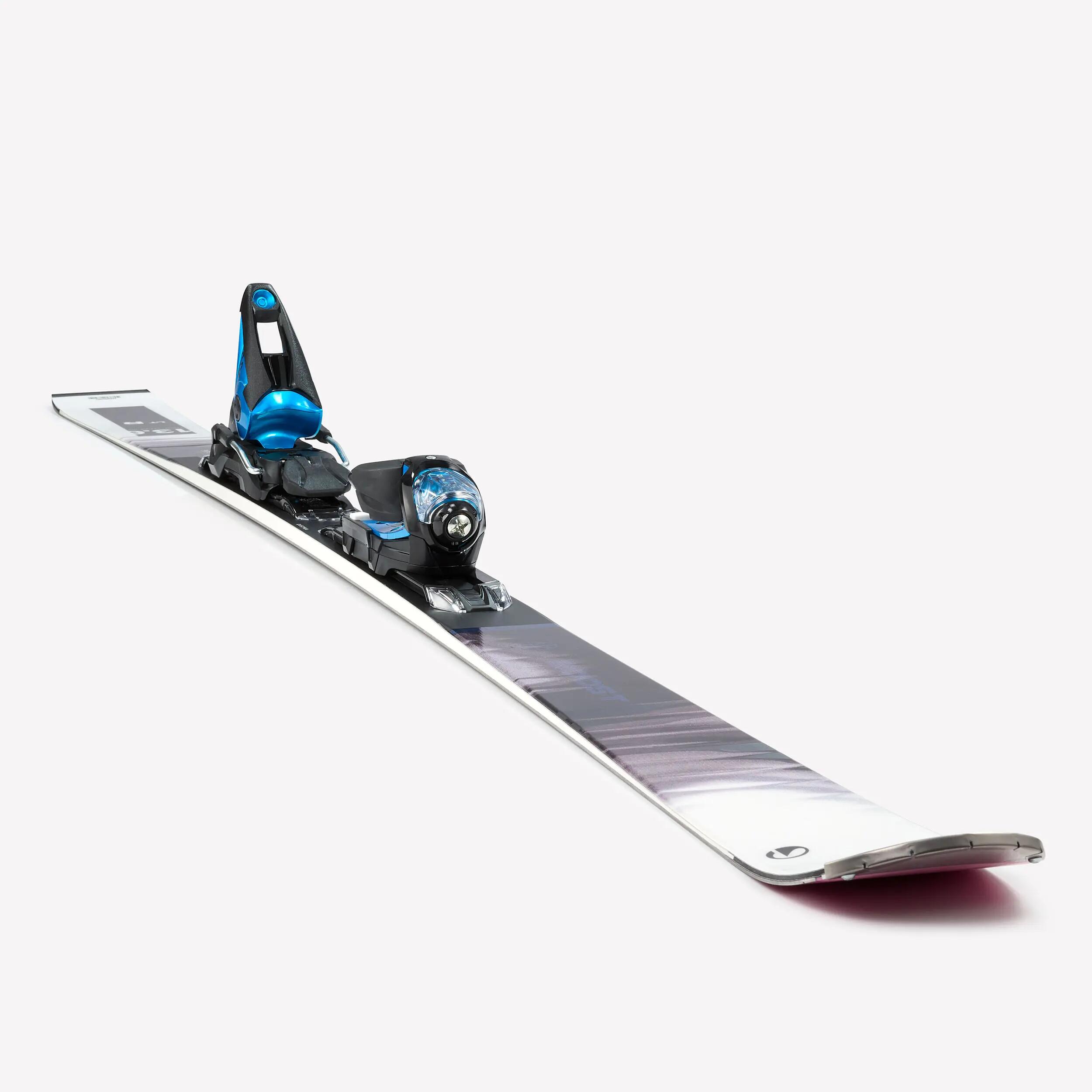 Skis de pista com fixações homem e mulher, Boost 900 R preto e branco 2/9