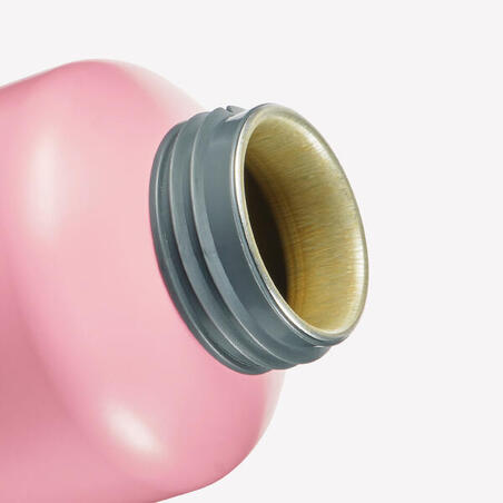 Пляшка алюмінієва 500 для туризму для дітей з соломинкою 0,6 л рожева