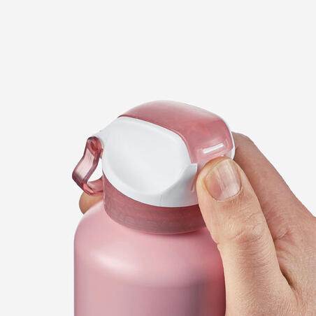 Пляшка алюмінієва 500 для туризму для дітей з соломинкою 0,6 л рожева