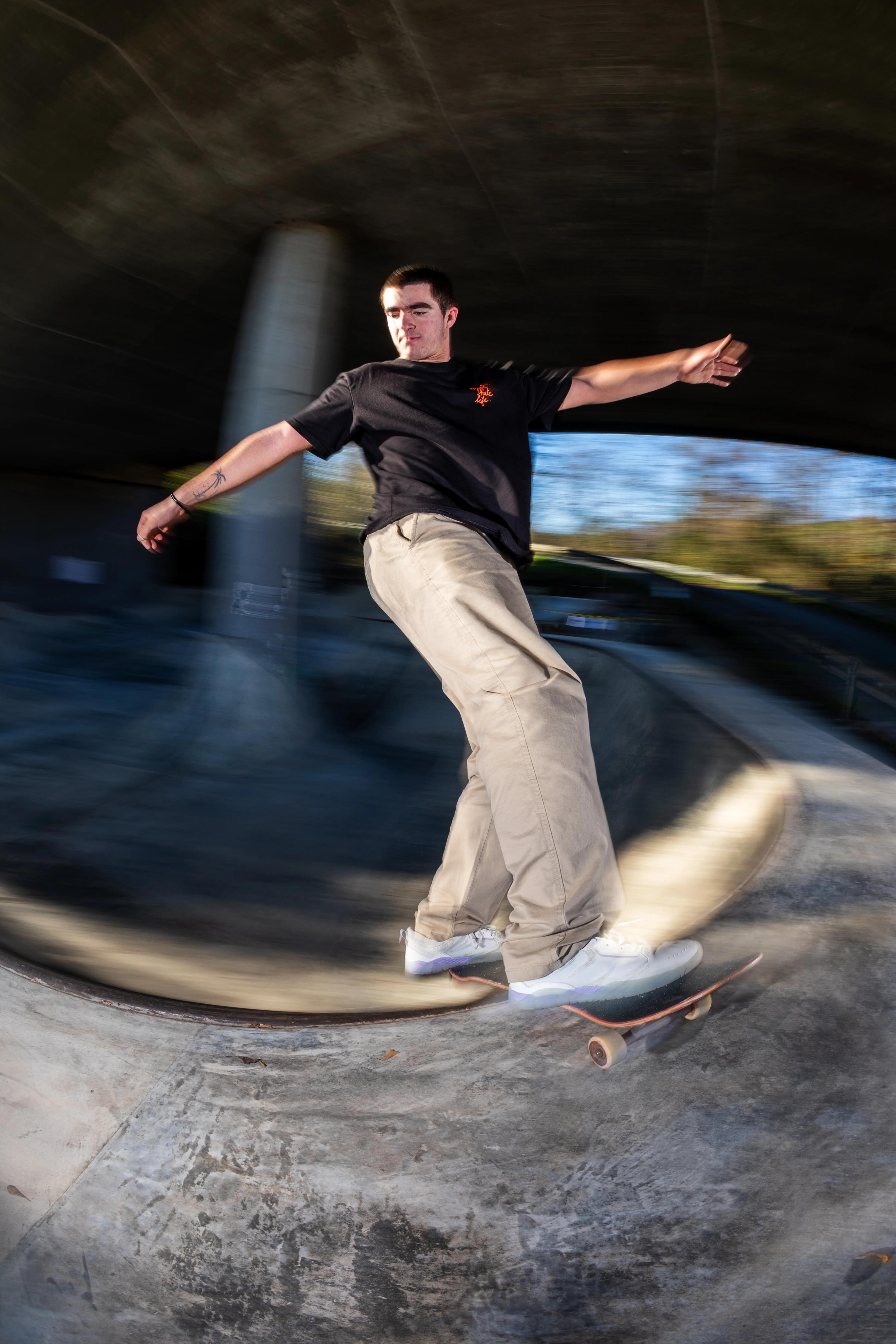 Pantalon Skateboard CN500 LIGHT Bej  12/15