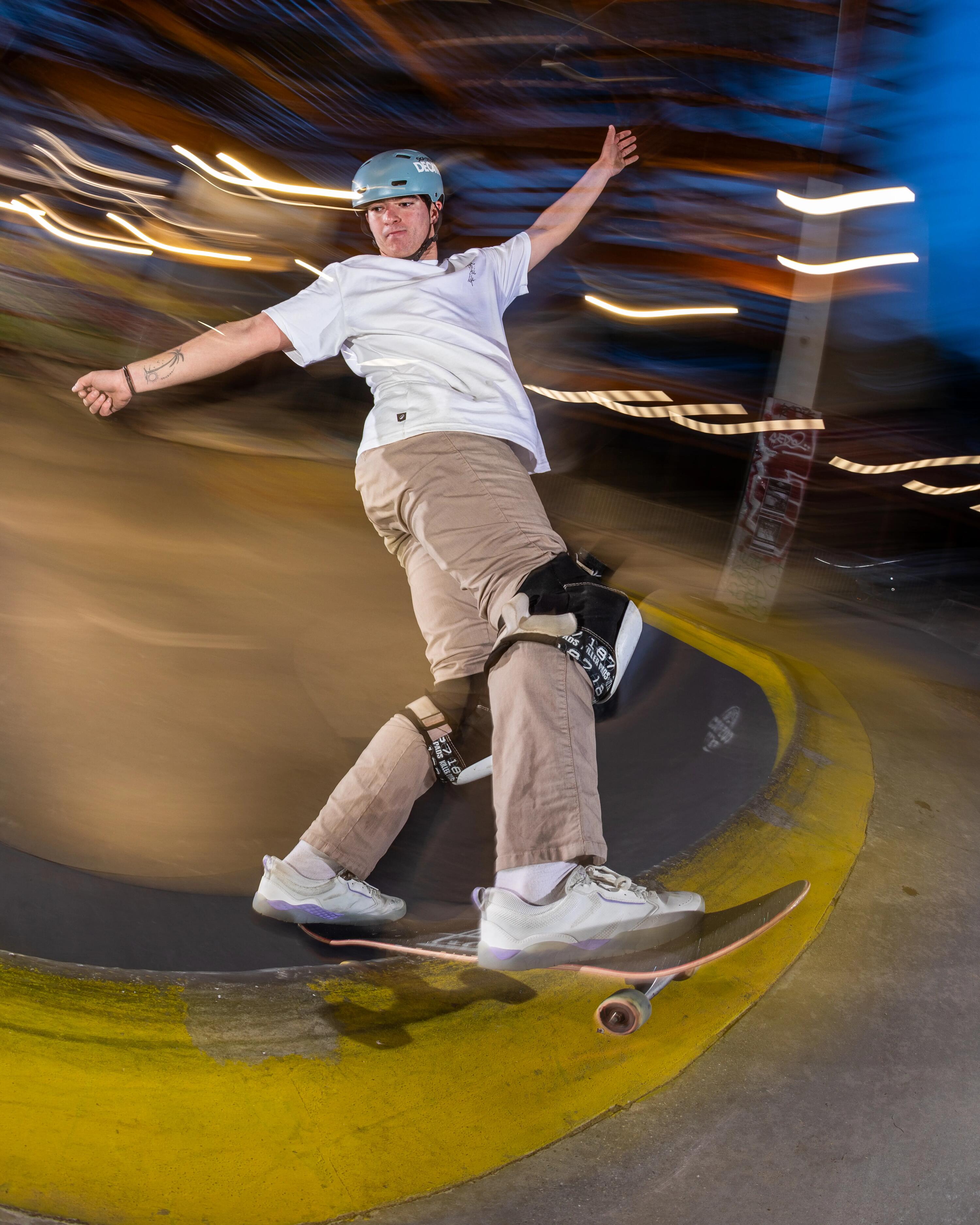 Pantalon Skateboard CN500 LIGHT Bej  14/15
