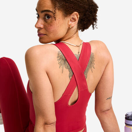 Топ жіночий укорочений темно-червоний