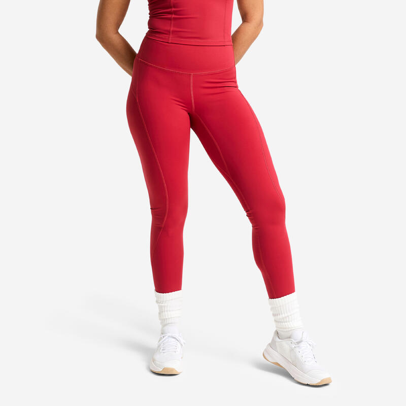 Kadın Yüksek Belli Spor Taytı - Kırmızı - Shape