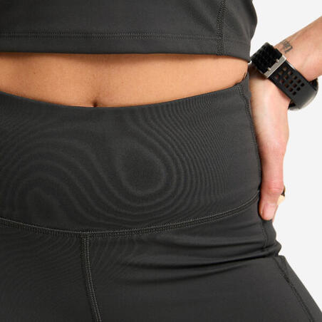 Шорти спортивні жіночі із високою талією темно-сірі