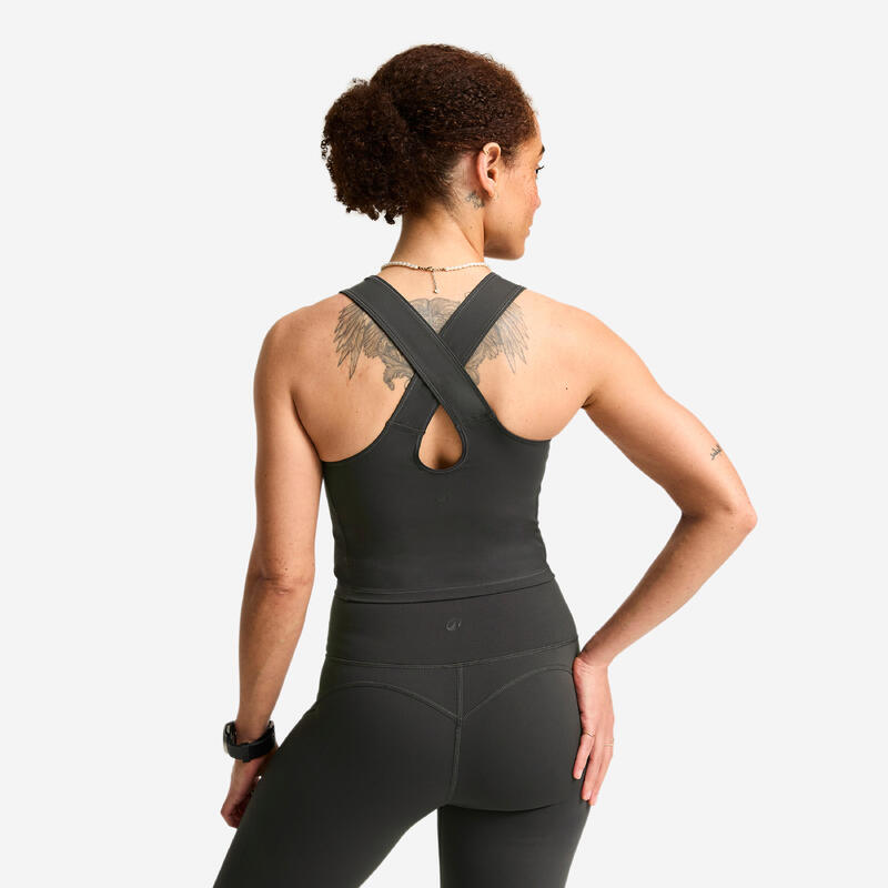 Maiou sport scurt modelator Gri Damă