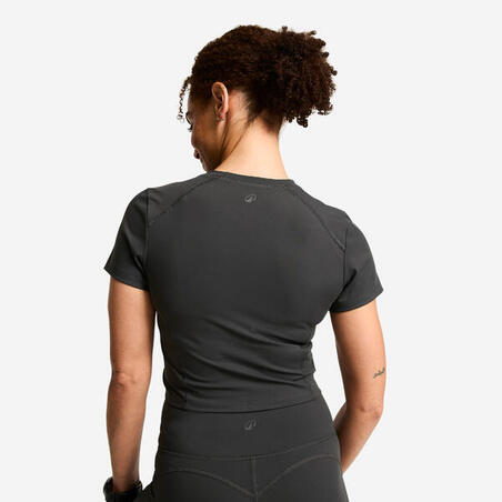 Футболка спортивна жіноча темно-сіра