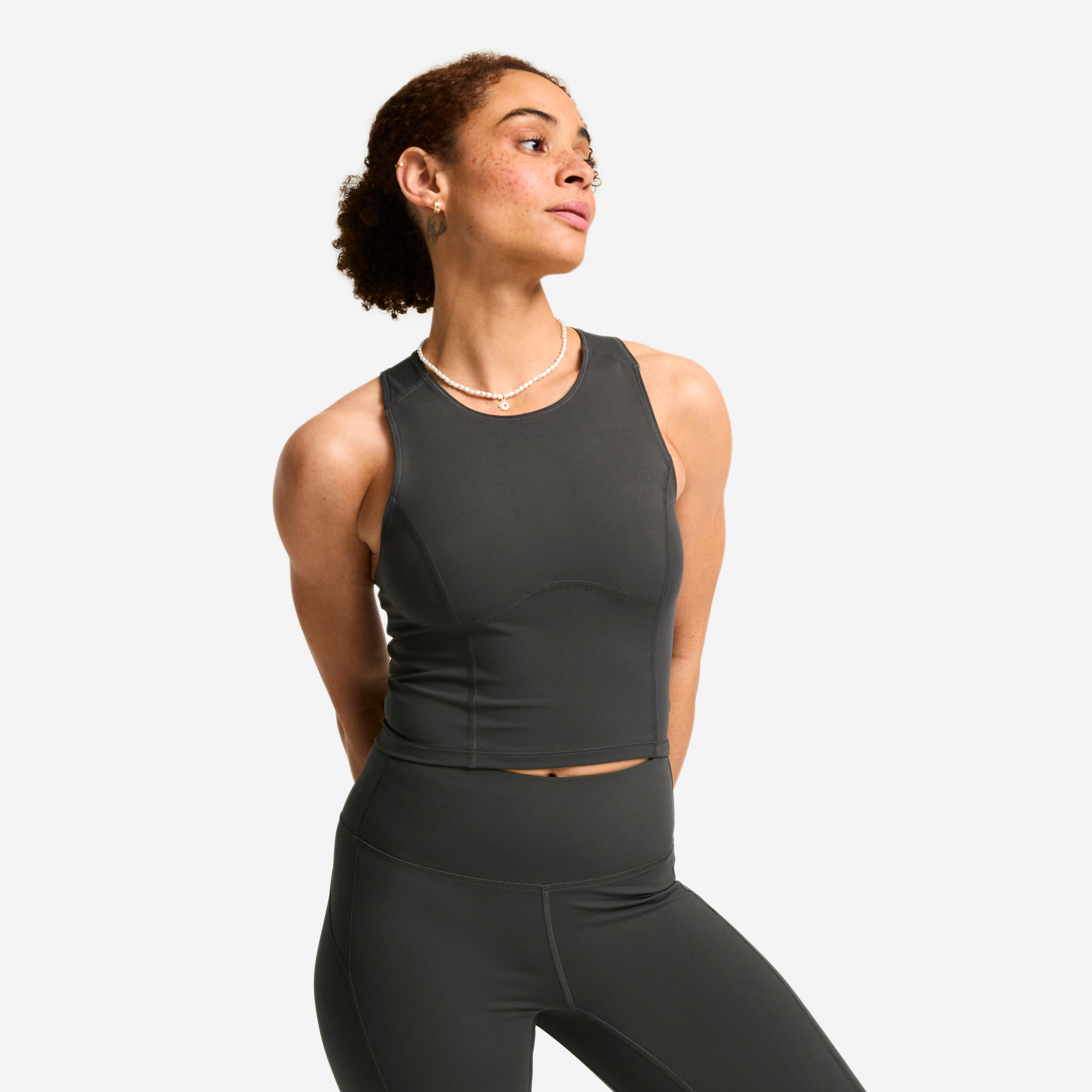 Women’s Shaping Cropped Sport Tank Top - DOMYOS