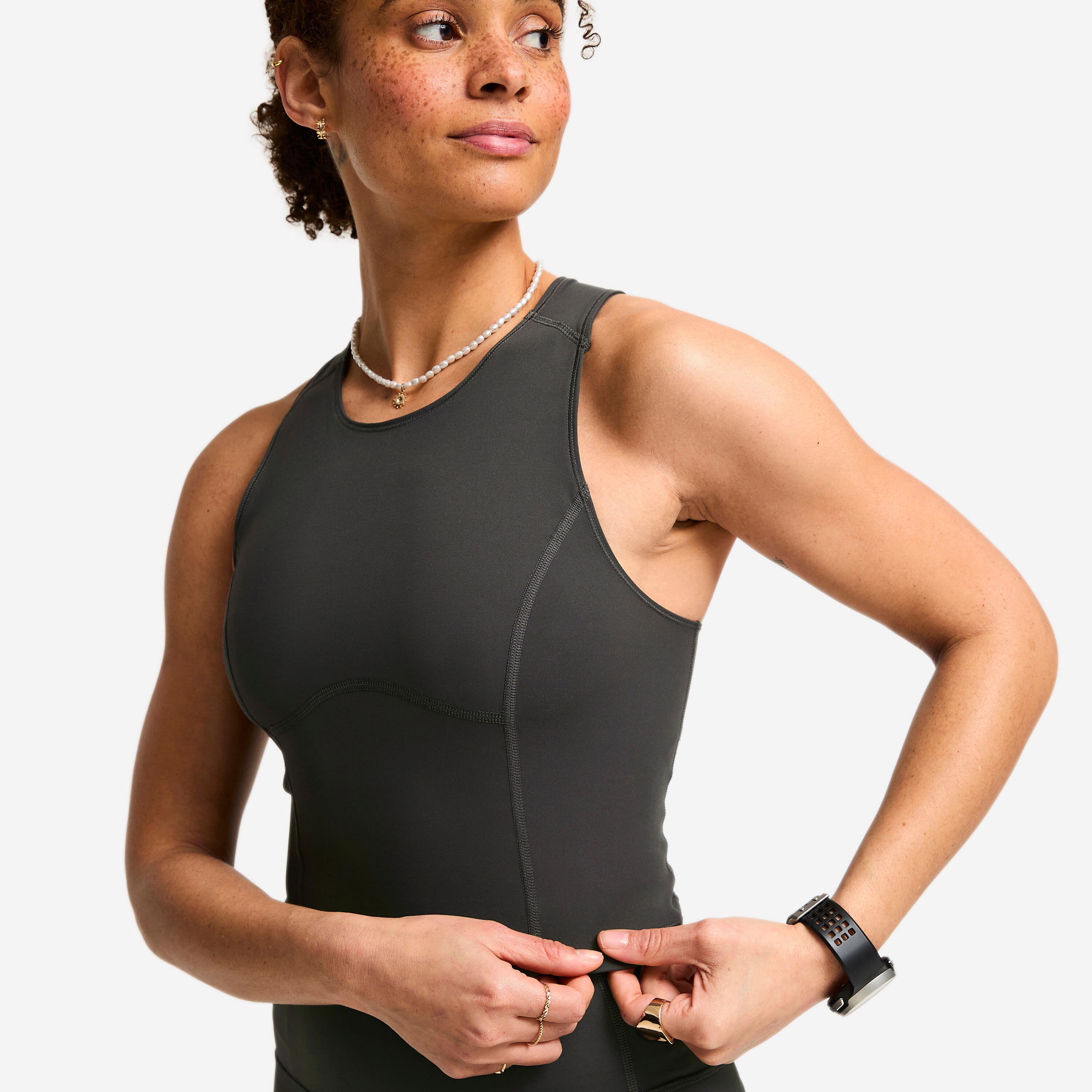 Women’s Shaping Cropped Sport Tank Top - DOMYOS