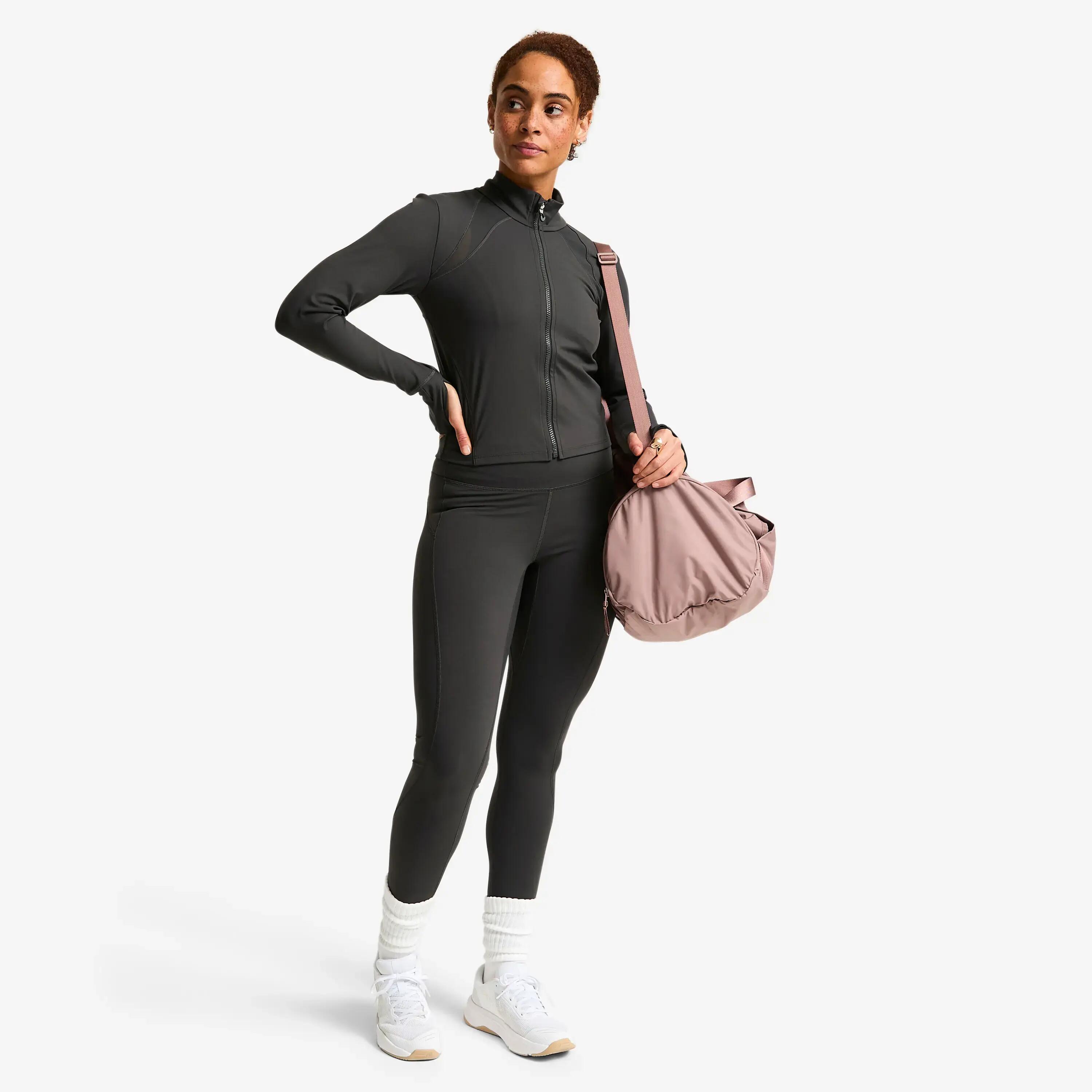 Women's fitted sports jacket, Shape dark grey -  2
