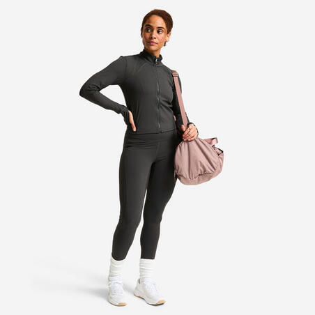 Кофта спортивна для дівчат темно-сіра