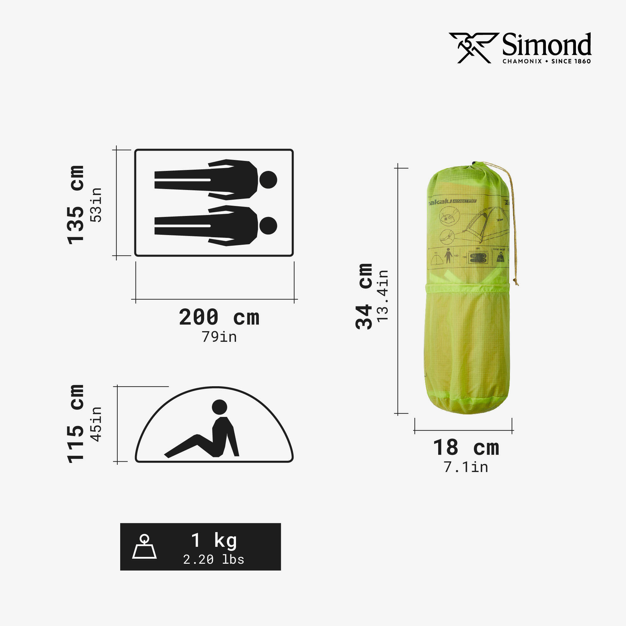 2-person alpine tent Makalu -  2