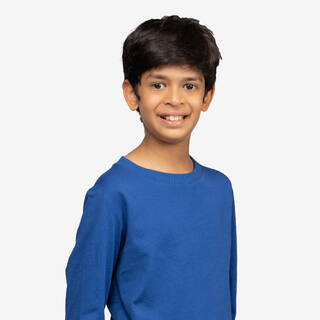 Long-Sleeved T-Shirt 500 - Deep Blue