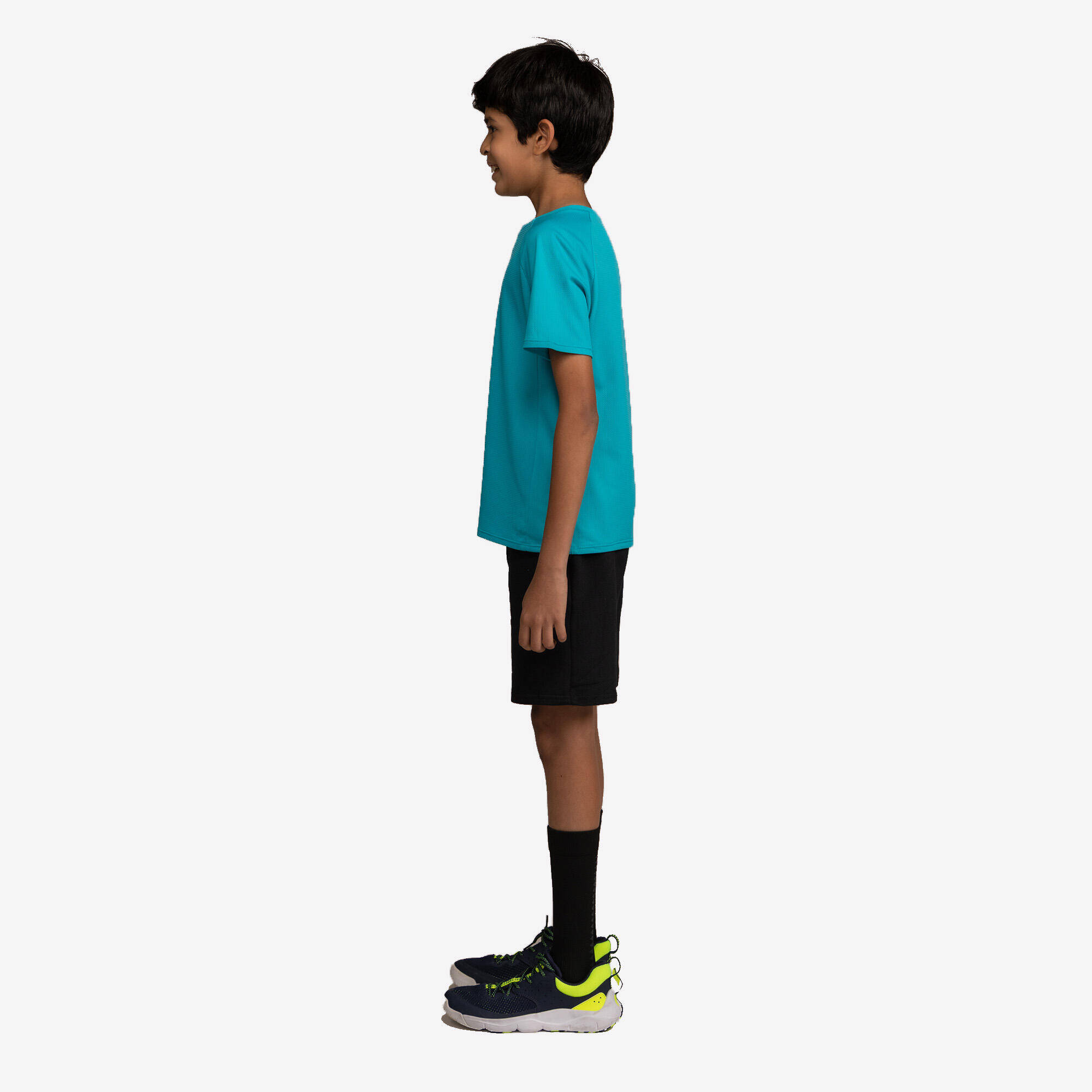 Kids' Unisex Plain Synthetic T-Shirt - Black -  5