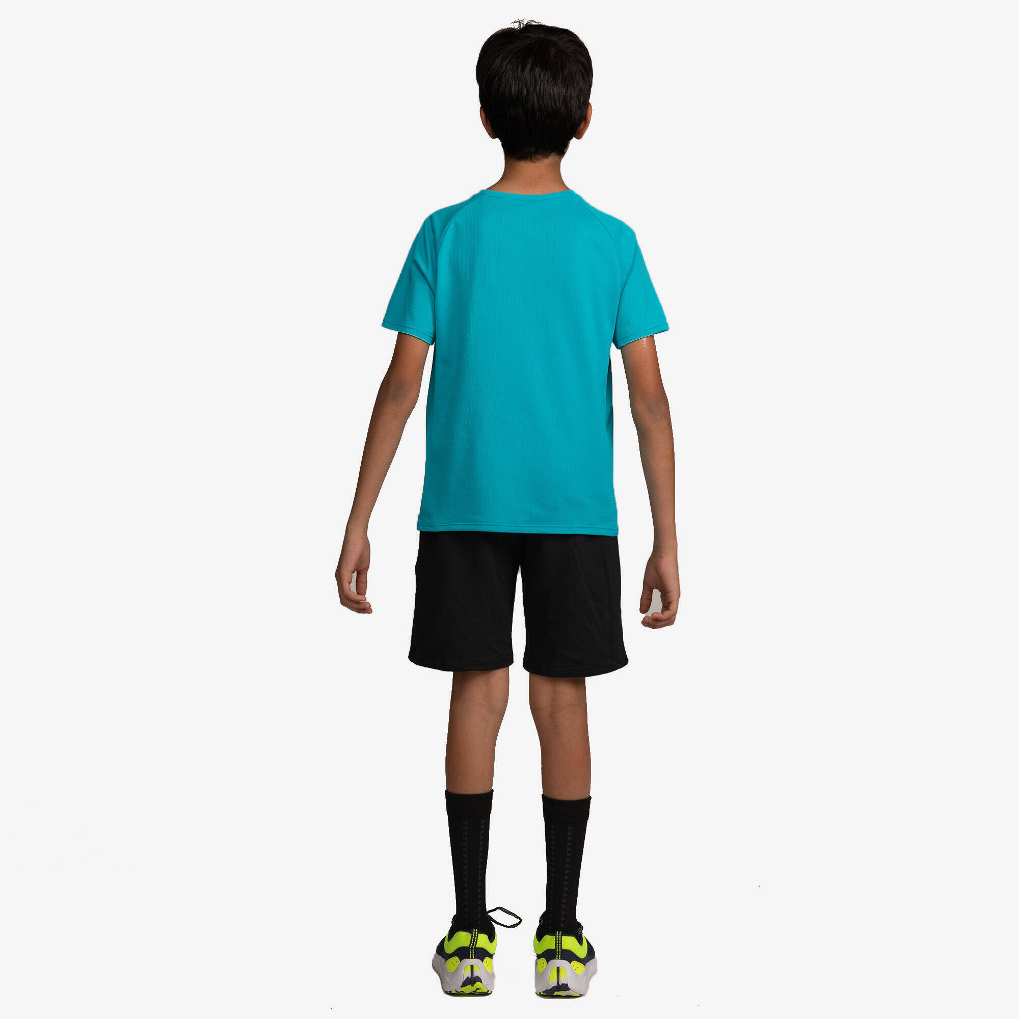 Kids' Unisex Plain Synthetic T-Shirt - Black -  3