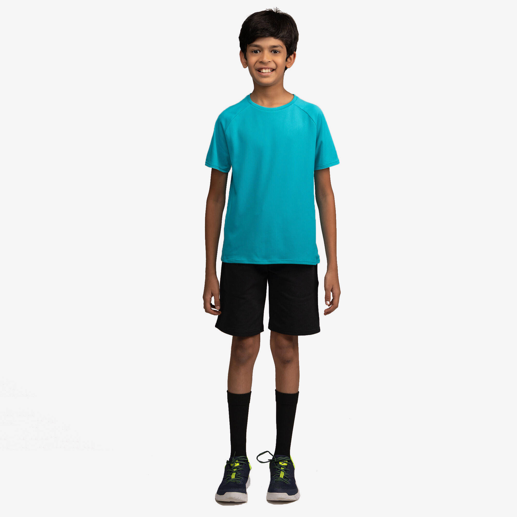 Kids' Unisex Plain Synthetic T-Shirt - Black -  1