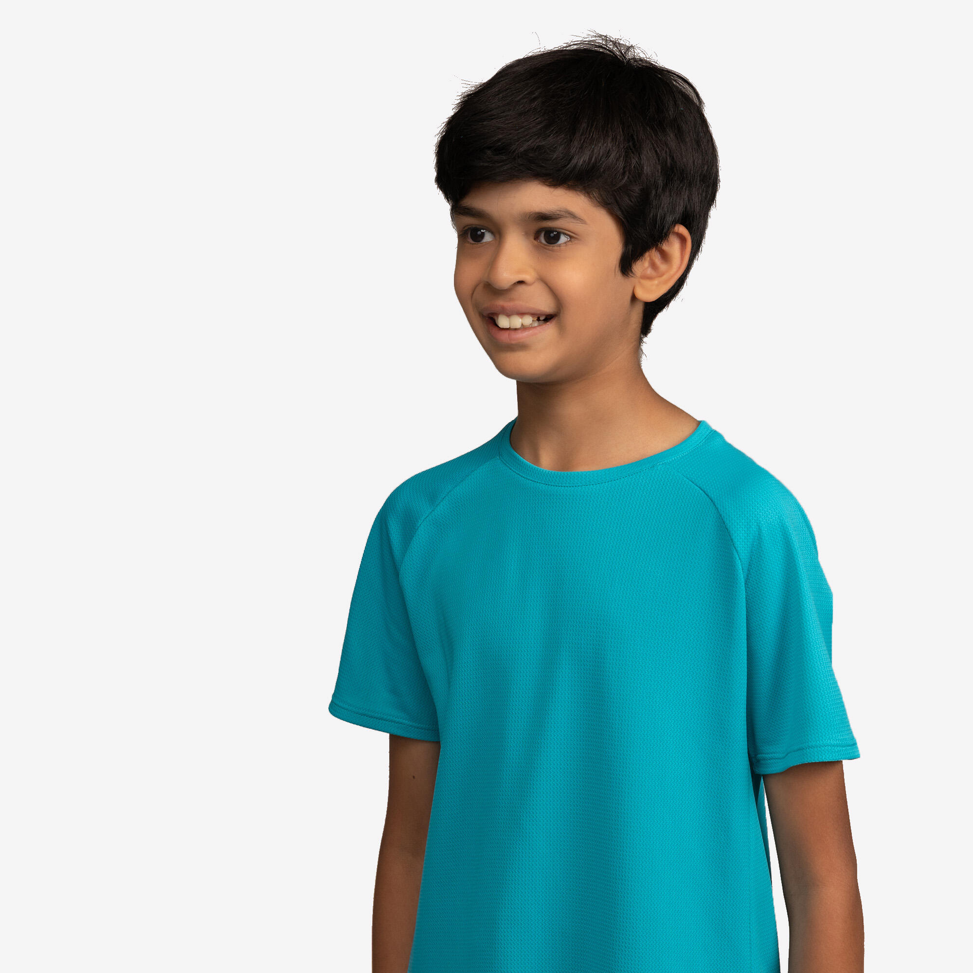 Unisex Kids' Plain T-Shirt - Light Blue-image-7