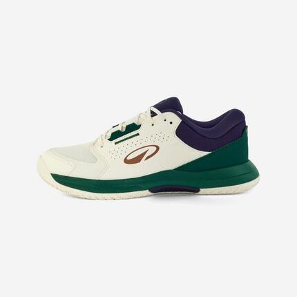Chaussures de tennis multicourt adulte, Comfort blanc vert