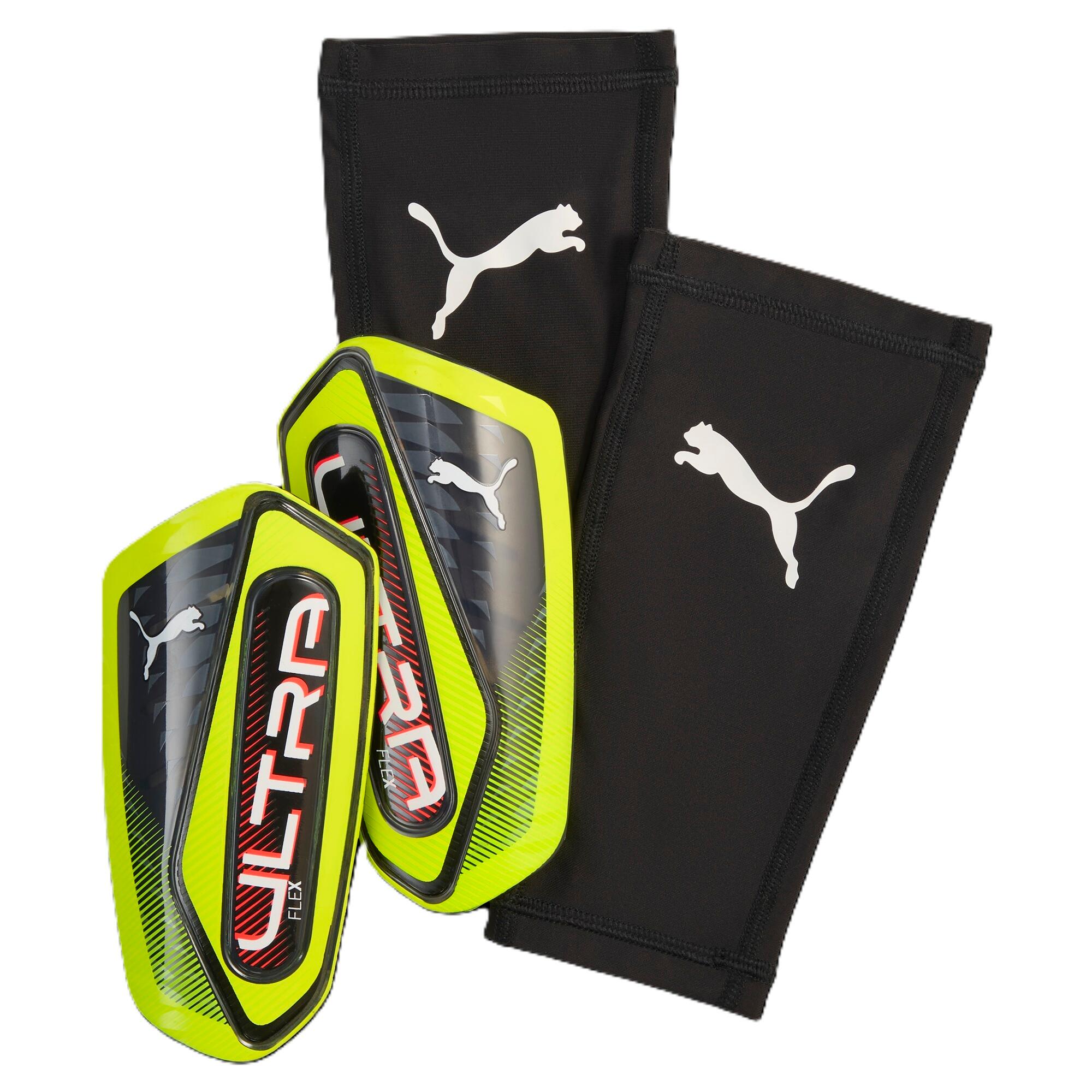 Espinillera PUMA Ultra flex Sleeve Q1 2026. Amarillo/Negro 1/1