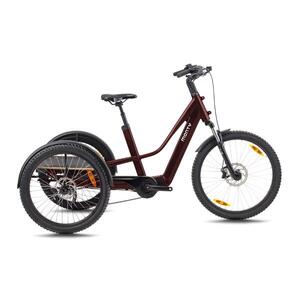 Triciclo eléctrico carga trasera motor central 26"24" Monty ROCKET XC Burdeos-CD