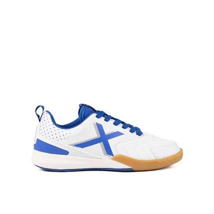 Zapatillas fútbol sala MUNICH RONDITO junior. Blanco/azul