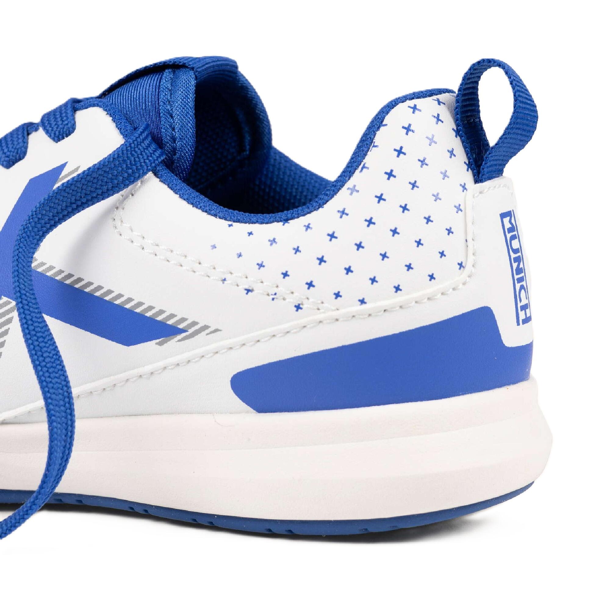 Zapatillas fútbol sala MUNICH RONDITO junior. Blanco/azul 6/6