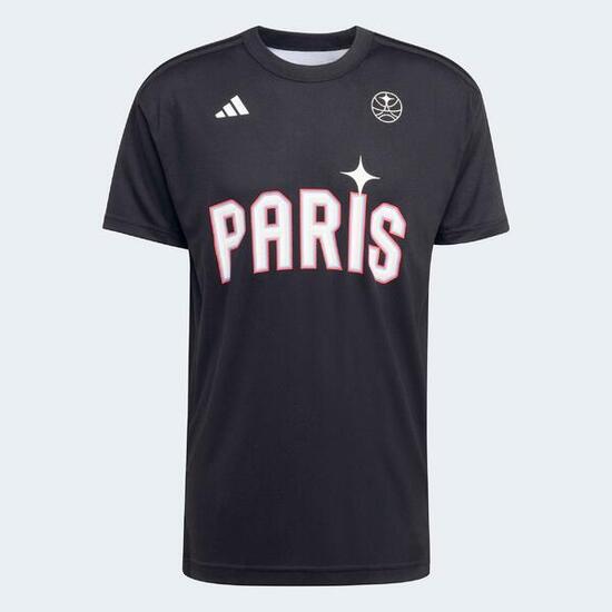 MAILLOT D'ECHAUFFEMENT HOMME MANCHES COURTES PARIS BASKETBALL ADIDAS