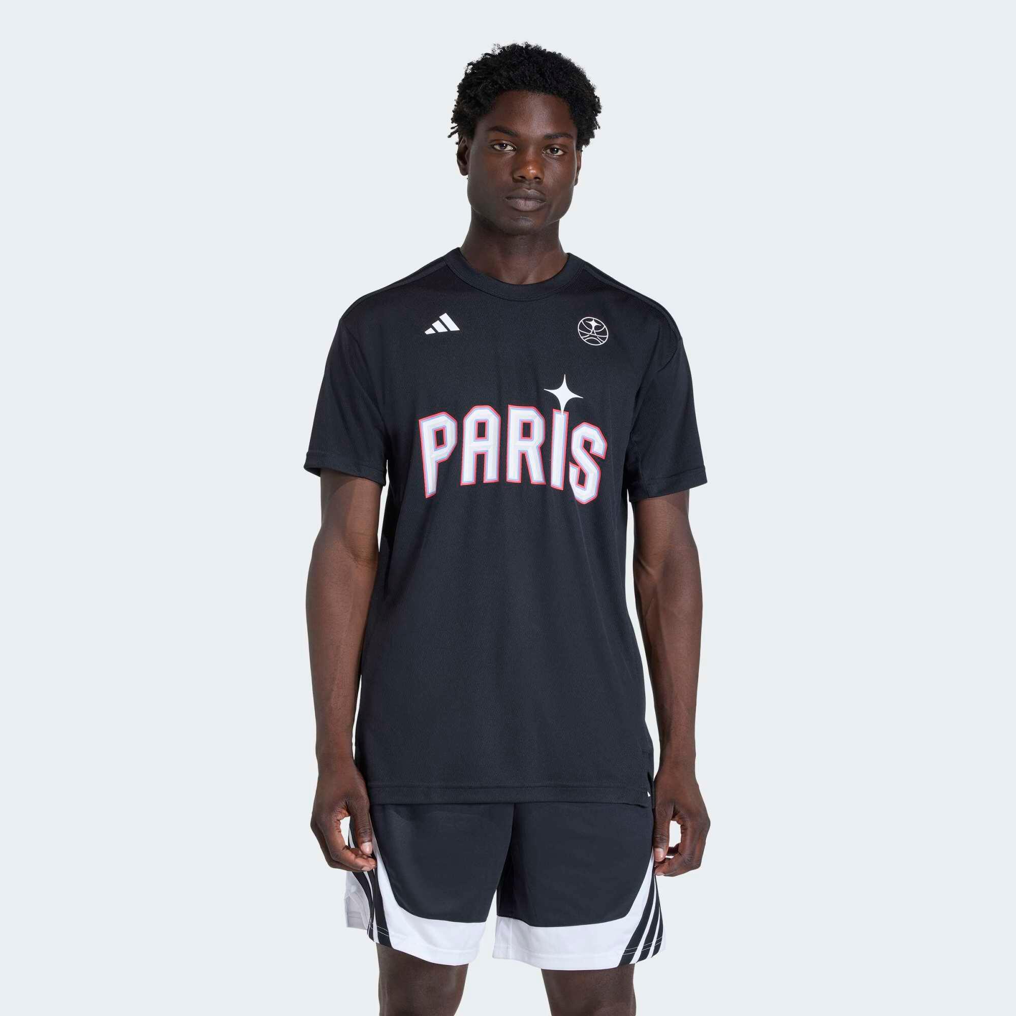 MAILLOT D'ECHAUFFEMENT HOMME MANCHES COURTES PARIS BASKETBALL ADIDAS 2/6