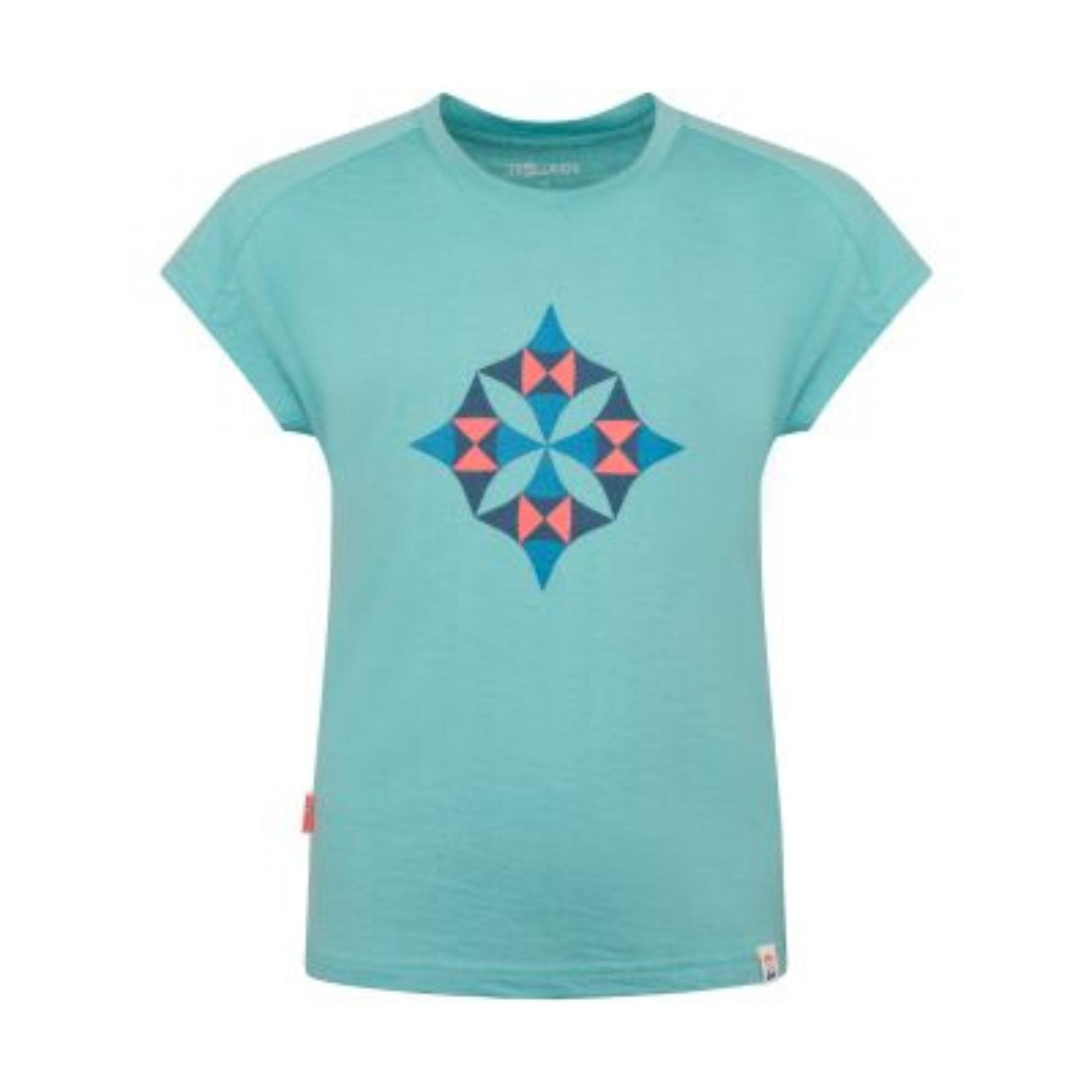 Trollkids Sandefjord Merino-T-Shirt mit Ärmeln für Mädchen aqua 2/3