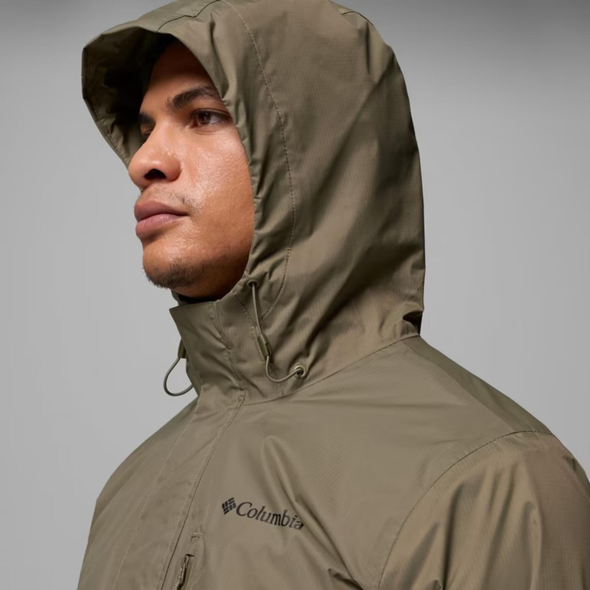 Wasserdichte Jacke mit Kapuze Columbia für Männer Stone Green 8/9