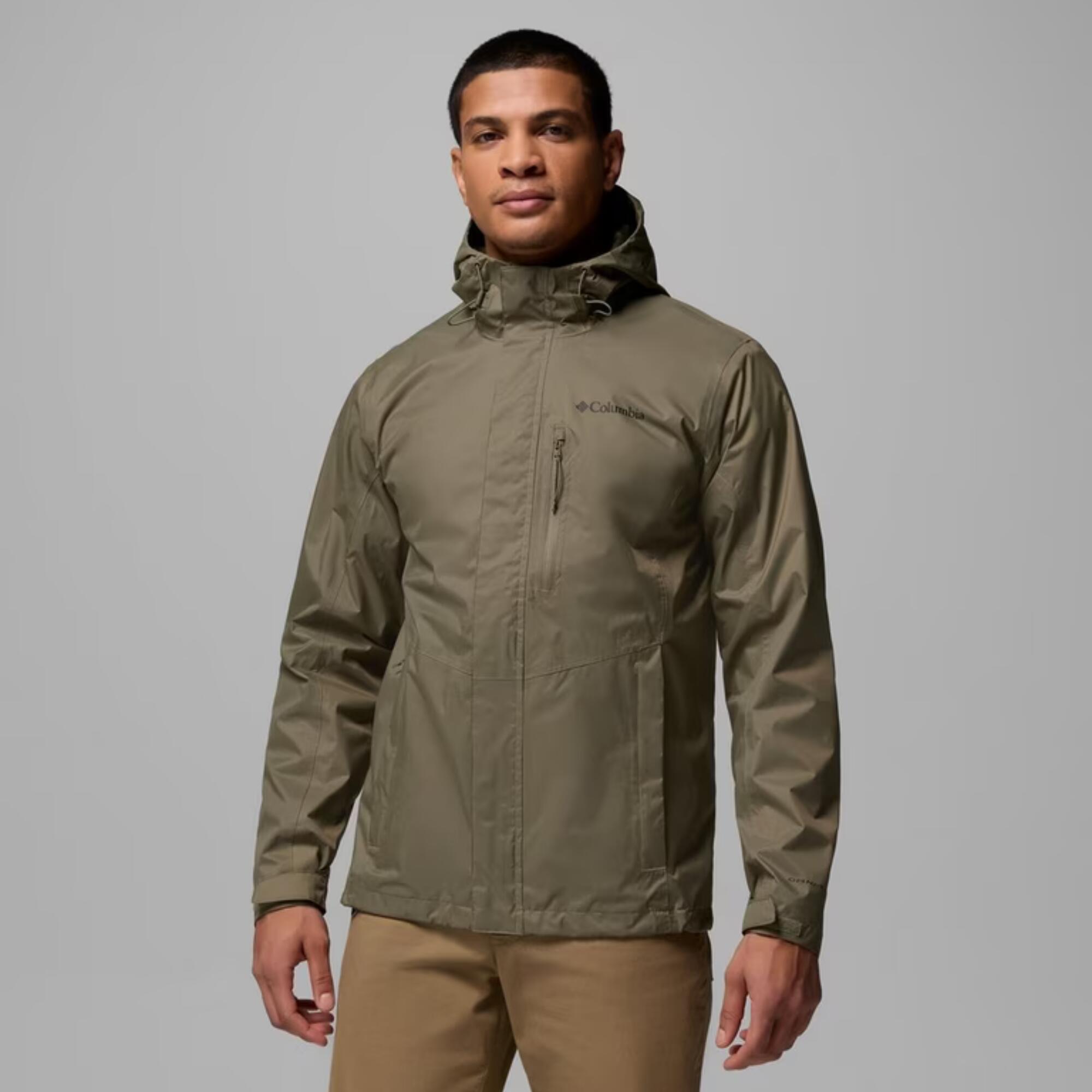 Wasserdichte Jacke mit Kapuze Columbia für Männer Stone Green 6/9